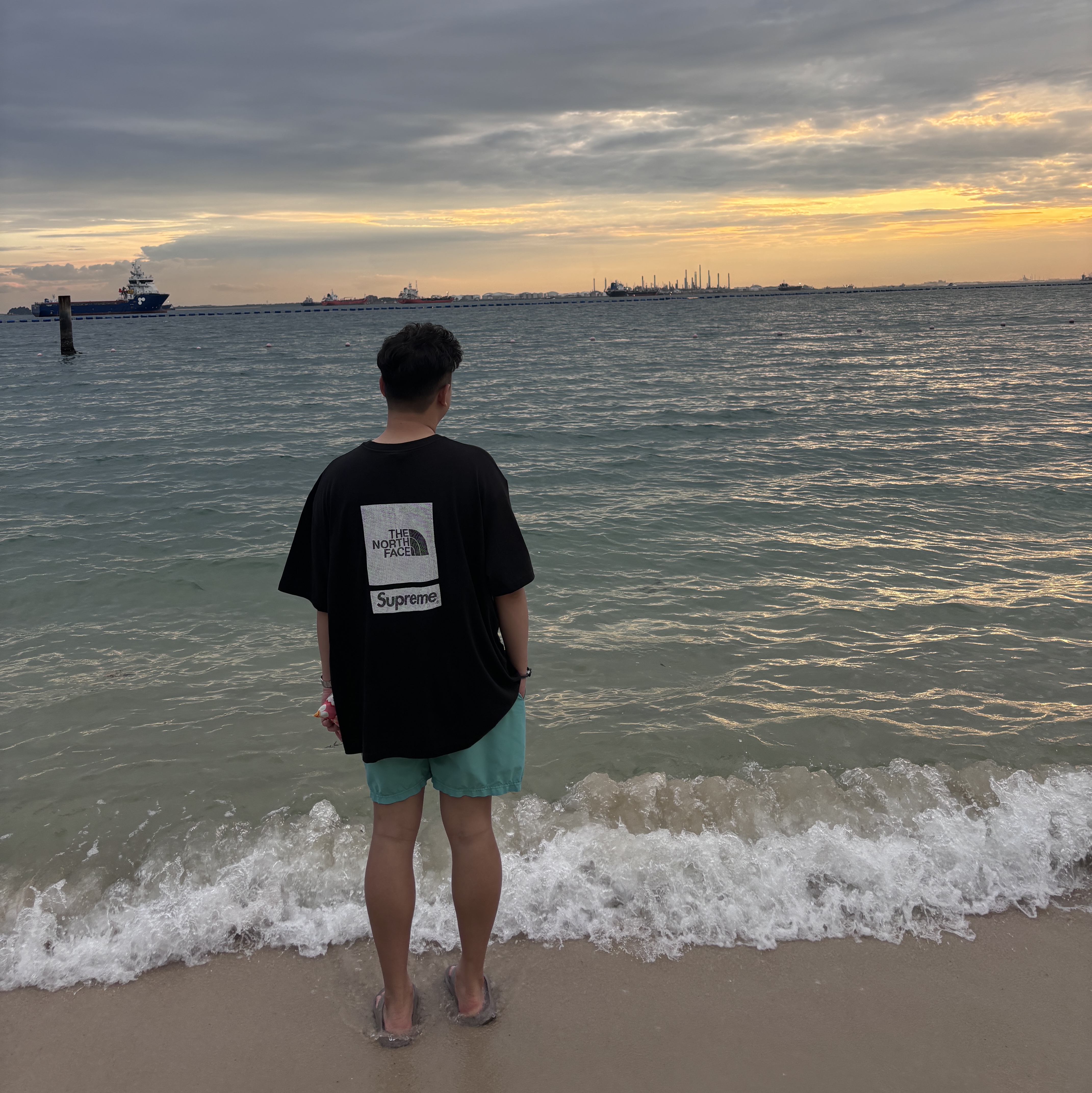 Supreme x The North Face S/S Top Black - 24SS 착용 스타일