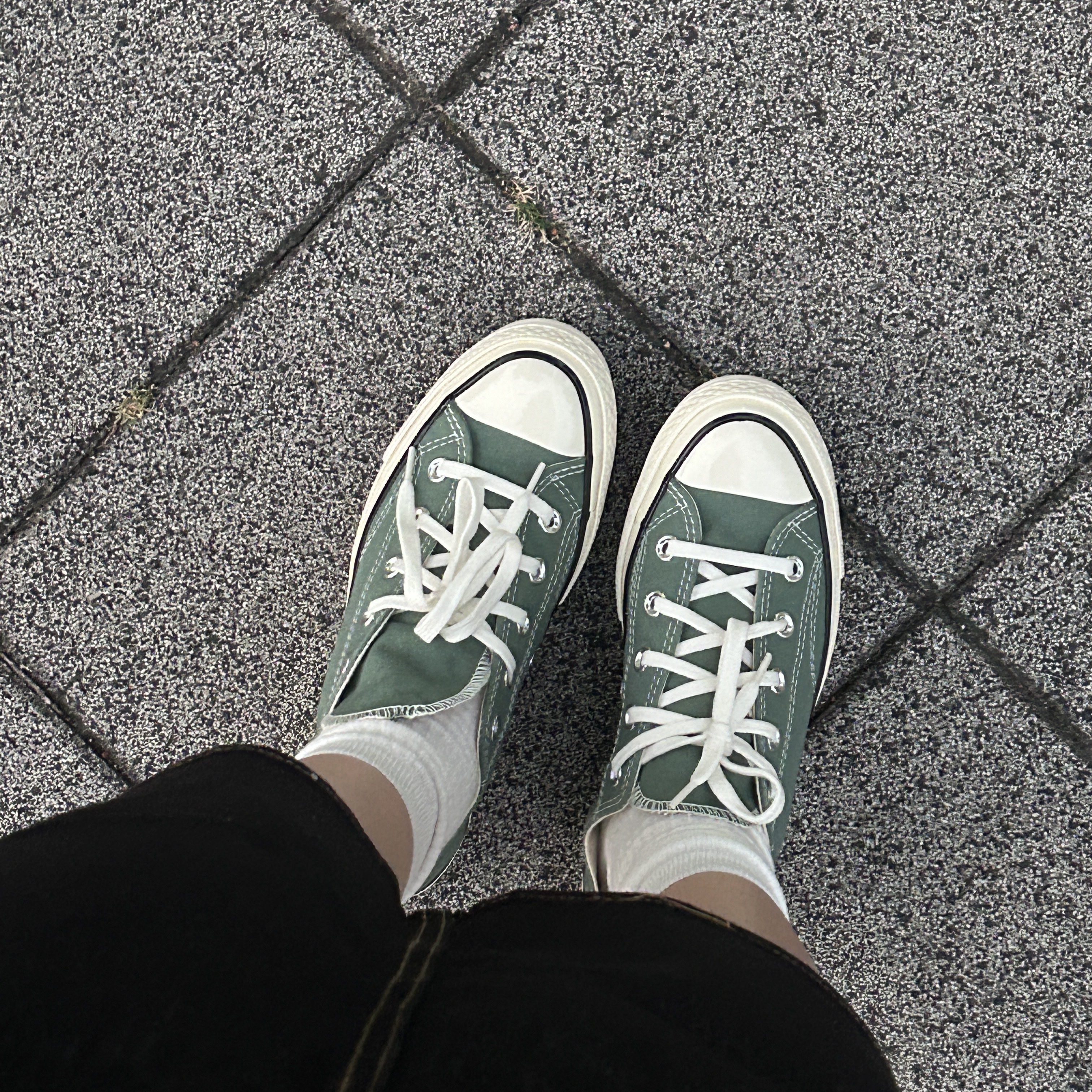 Converse Chuck 70 Ox Seasonal Color Admiral Elm Green/Egret/Black 착용 스타일