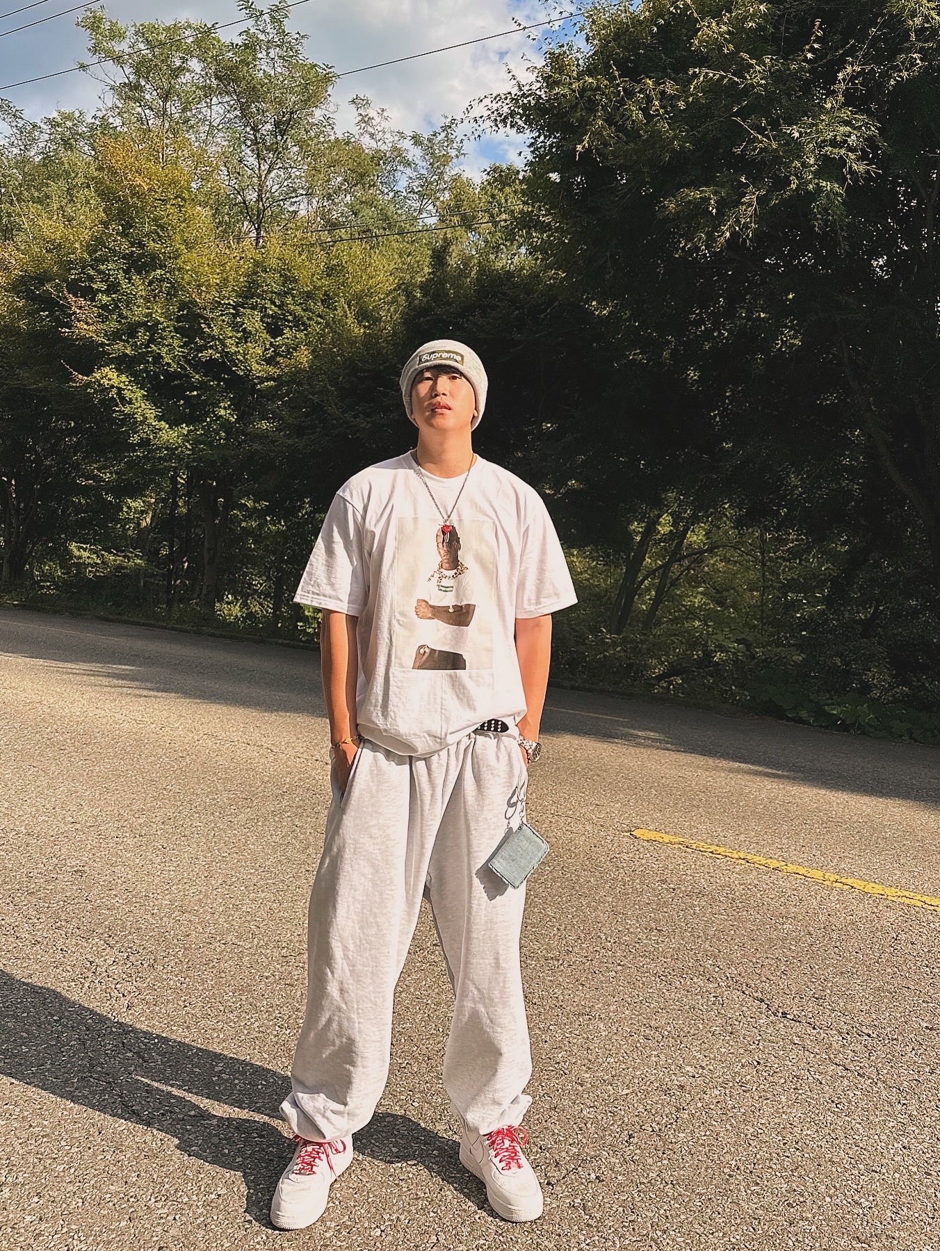 Supreme Tyler The Creator T-Shirt White - 24FW, Nike x Supreme Air Force 1 Low White 착용 스타일 - 4