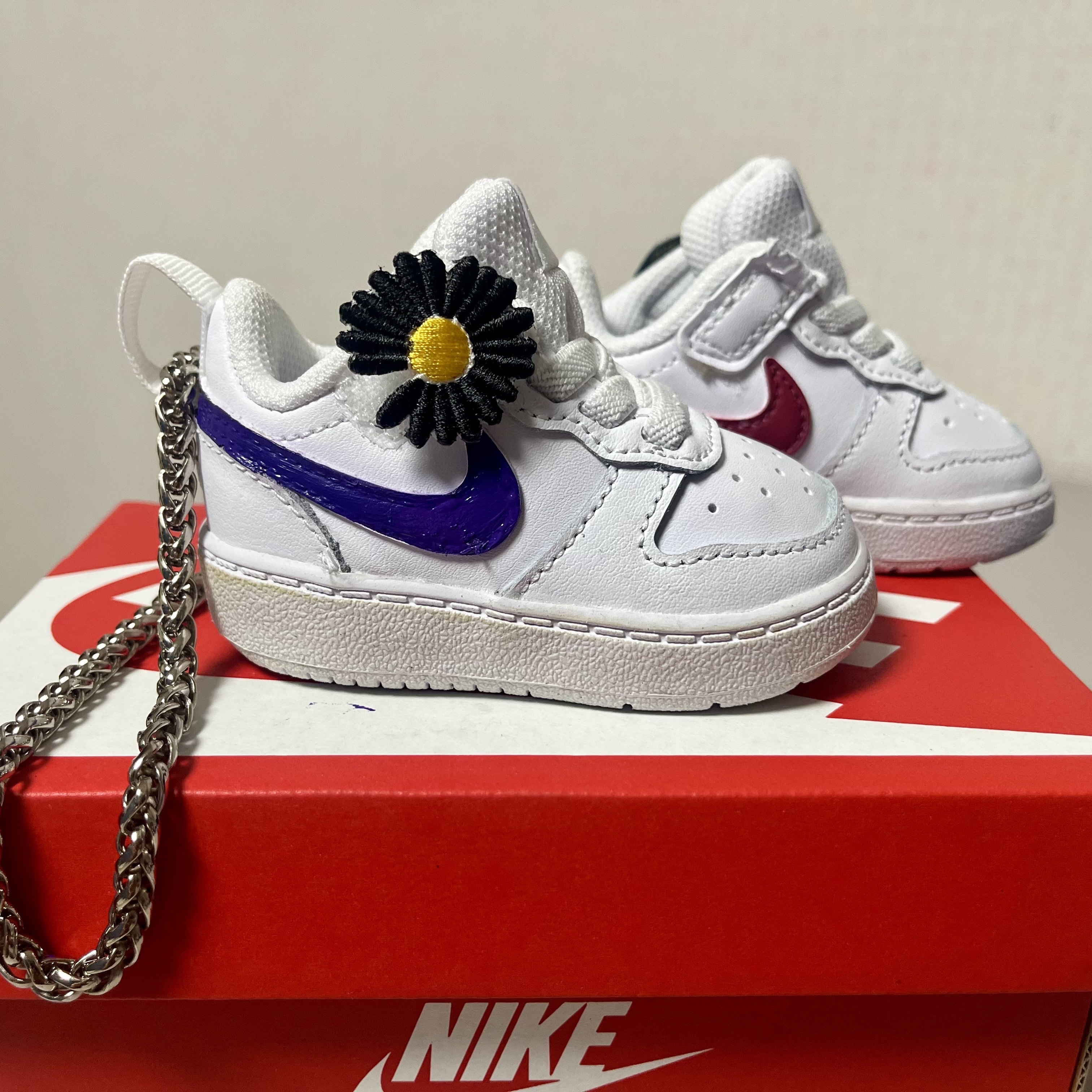 (TD) Nike Court Borough Low 2 White Black 착용 스타일 - 1