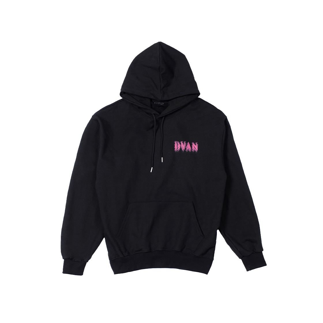 드반 홀로그램 프린트 후드 블랙 핑크(DVAN Hologram Print Hoodie Black Pink) - 2