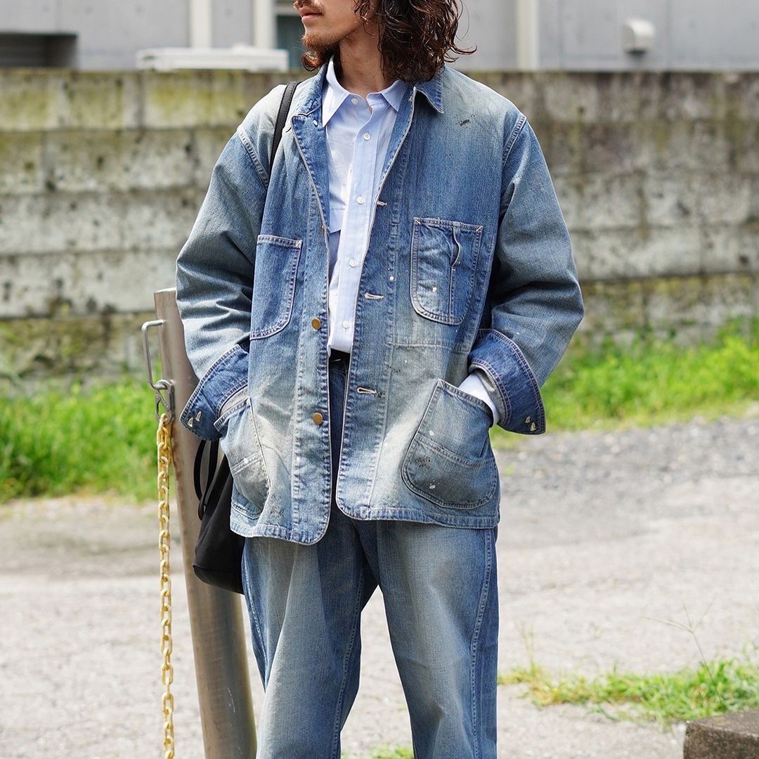 Marka 91-J Coverall Used Washed - 24FW 착용 스타일 - 1