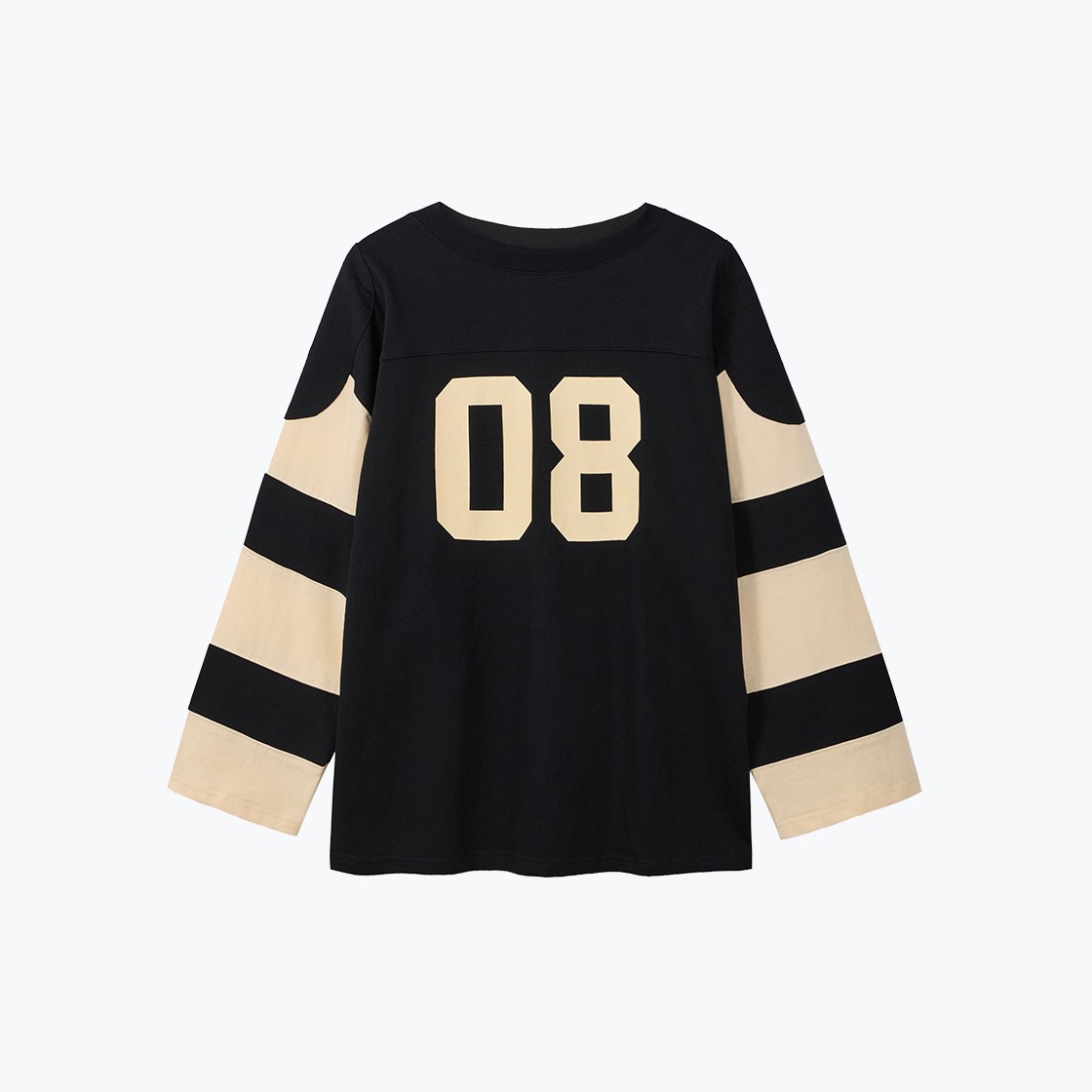 Greenbutter Shoulder Patch Rugby Tee Black 상세 이미지 1