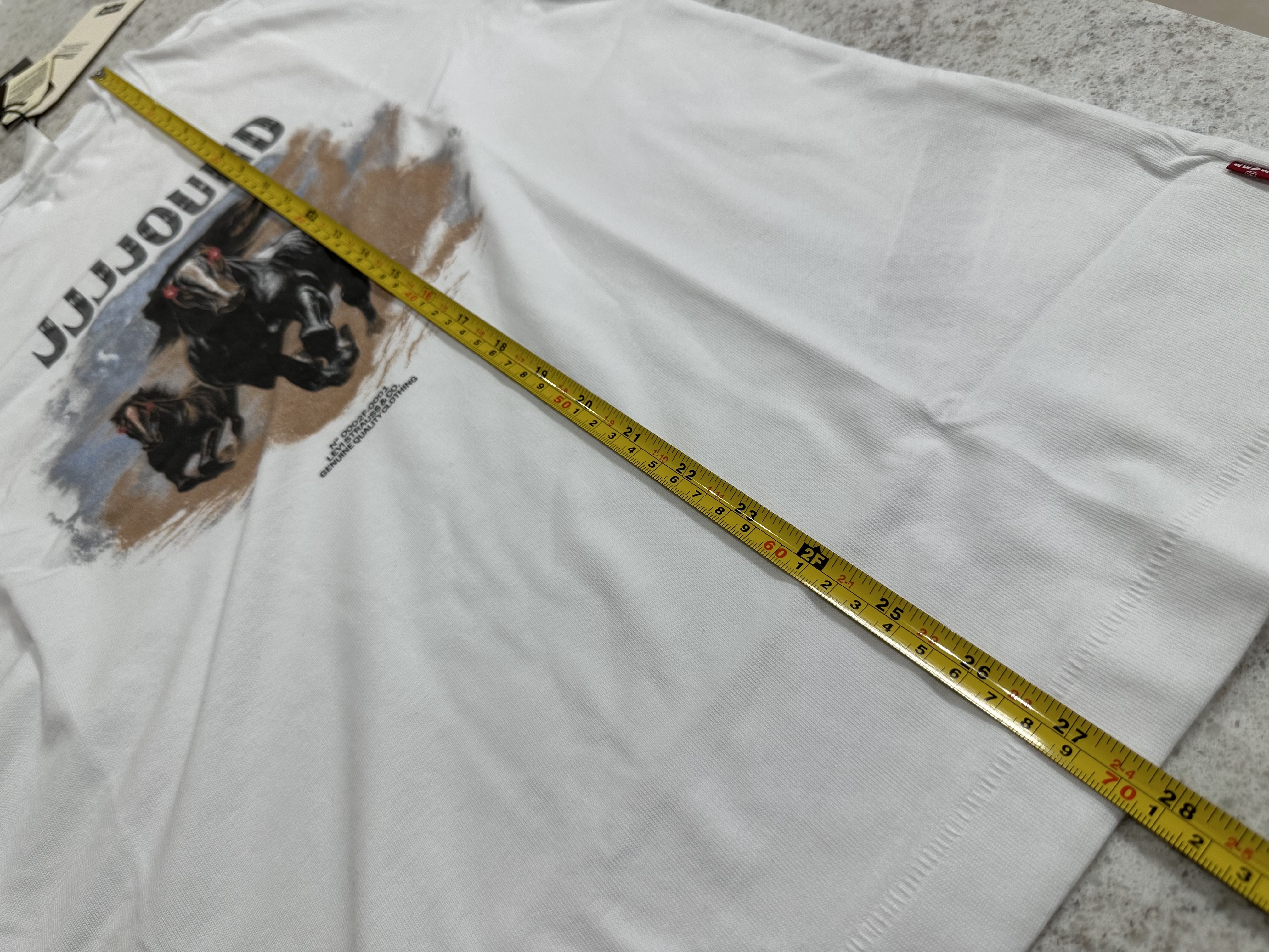 Levi's x JJJJound Graphic T-Shirt White 착용 스타일 - 5