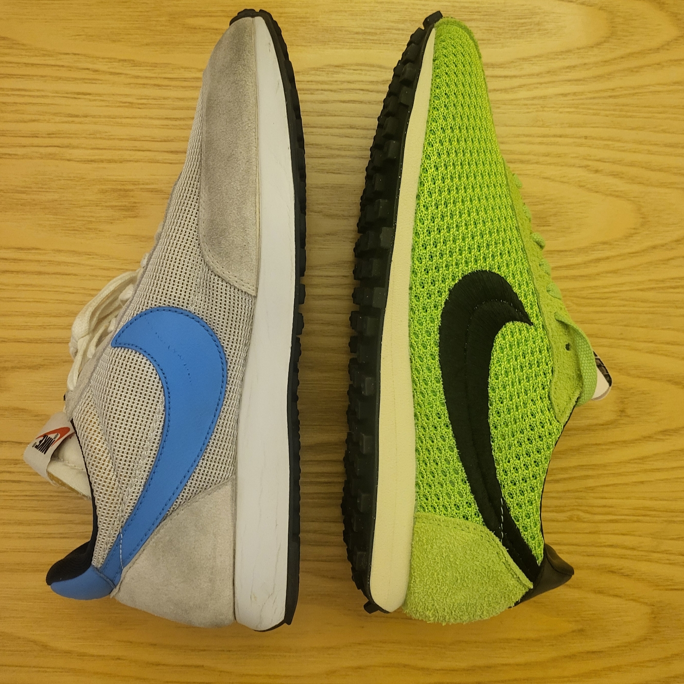 Nike x Stussy LD-1000 SP Action Green and Black, Nike Air Tailwind 79 OG Vast Grey Light Photo Blue 착용 스타일 - 2
