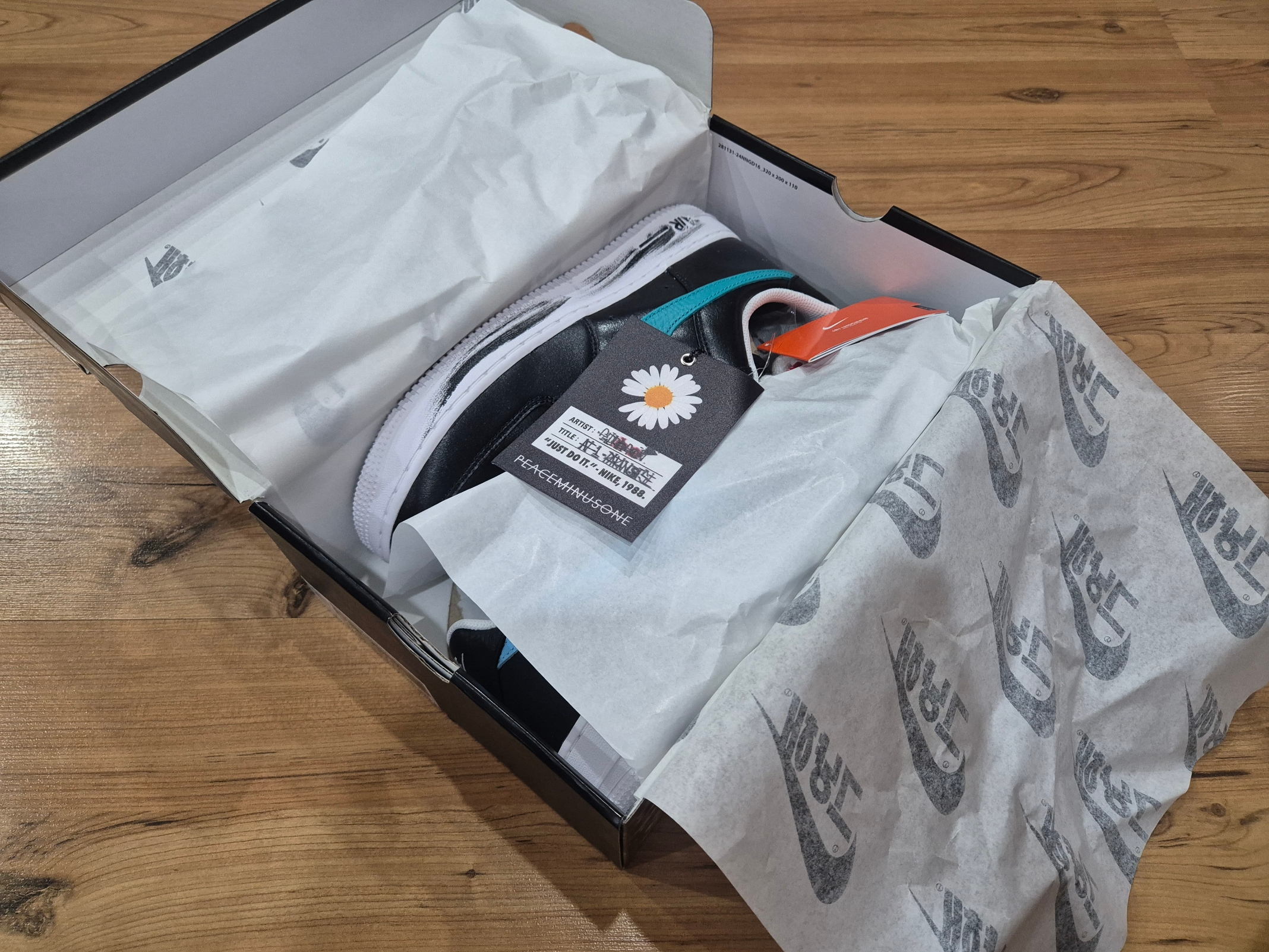 Nike x Peaceminusone Air Force 1 Low Para-Noise 3.0 Black and Multicolor 착용 스타일 - 2