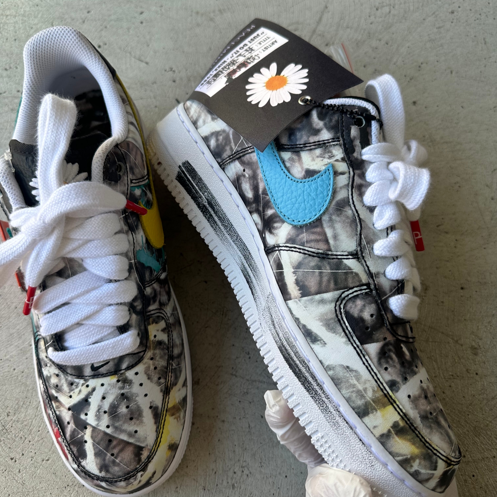 Nike x Peaceminusone Air Force 1 Low Para-Noise 3.0 Black and Multicolor 착용 스타일 - 2