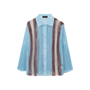 Lamrof Ami Art Polo Cardigan Sax - 24FW