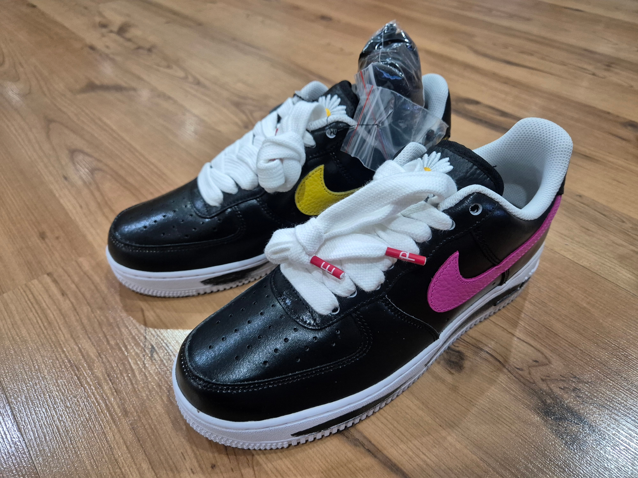 Nike x Peaceminusone Air Force 1 Low Para-Noise 3.0 Black and Multicolor 착용 스타일 - 1