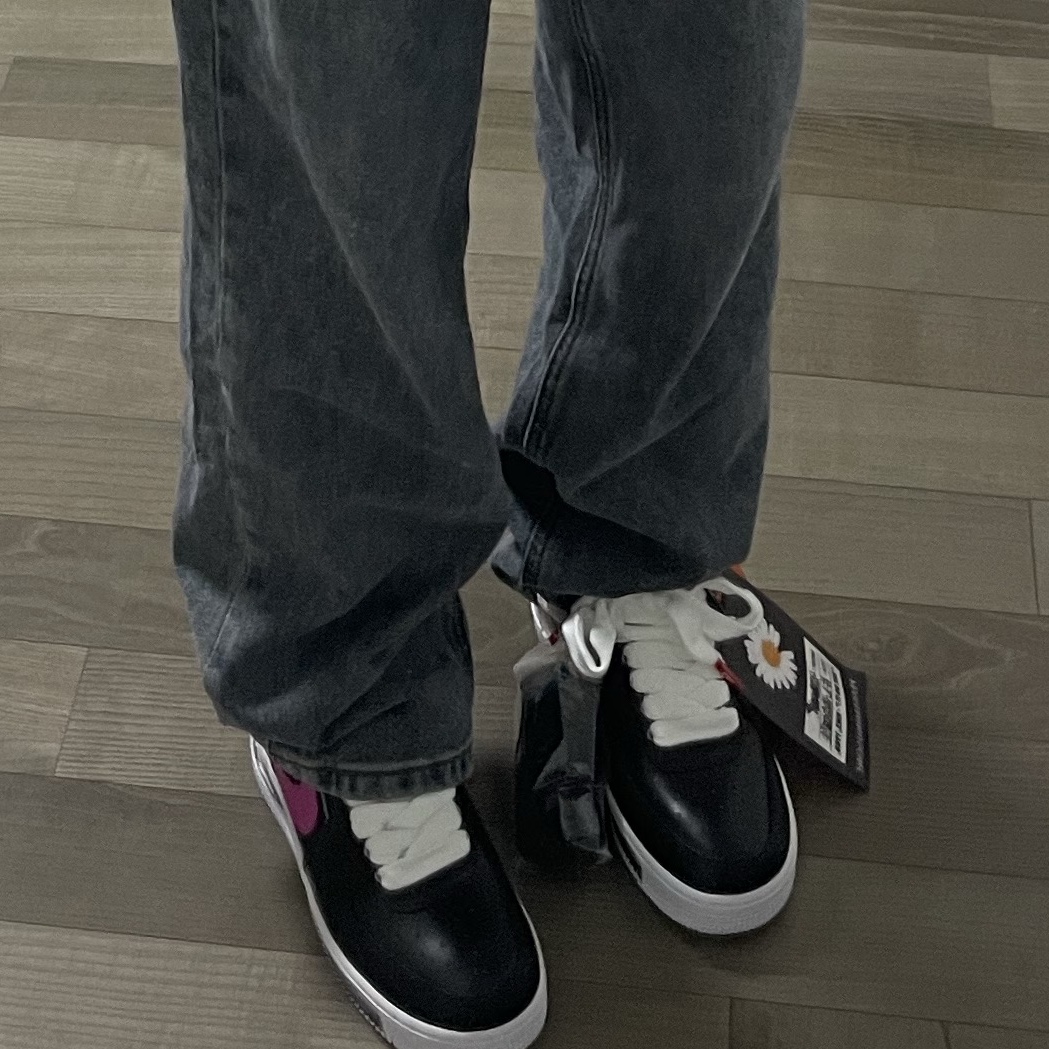 Nike x Peaceminusone Air Force 1 Low Para-Noise 3.0 Black and Multicolor 착용 스타일 - 4