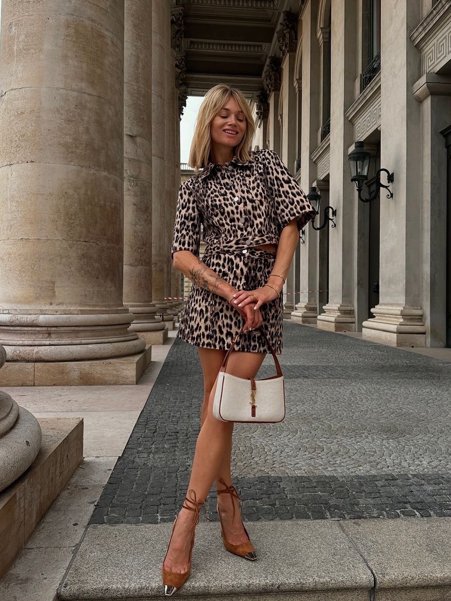 Baum Und Pferdgarten Women Saima Brown Baum Leopard - 24FW 착용 스타일 - 2