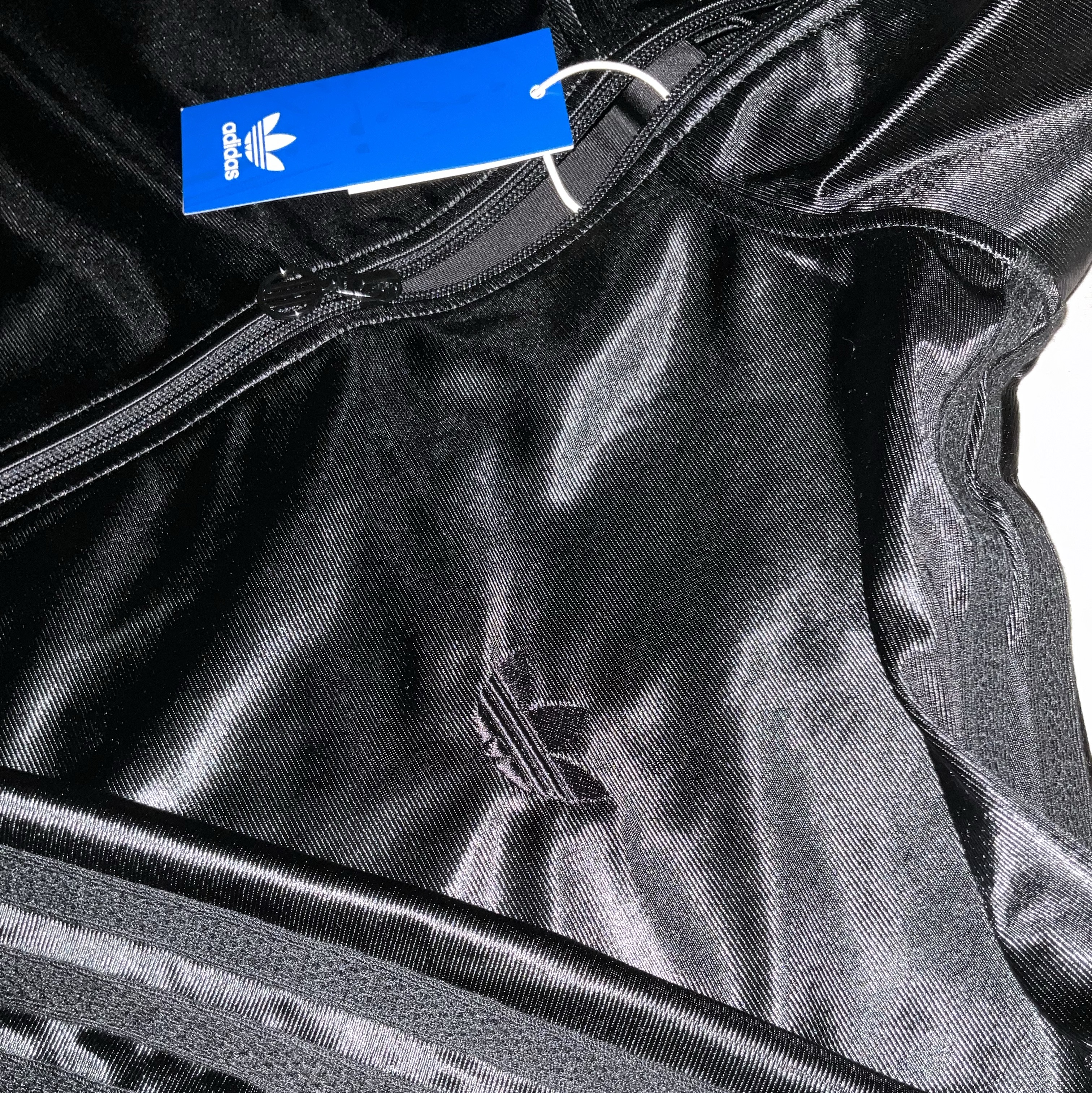 Adidas Q3 Oversized Track Top Black - KR Sizing 착용 스타일
