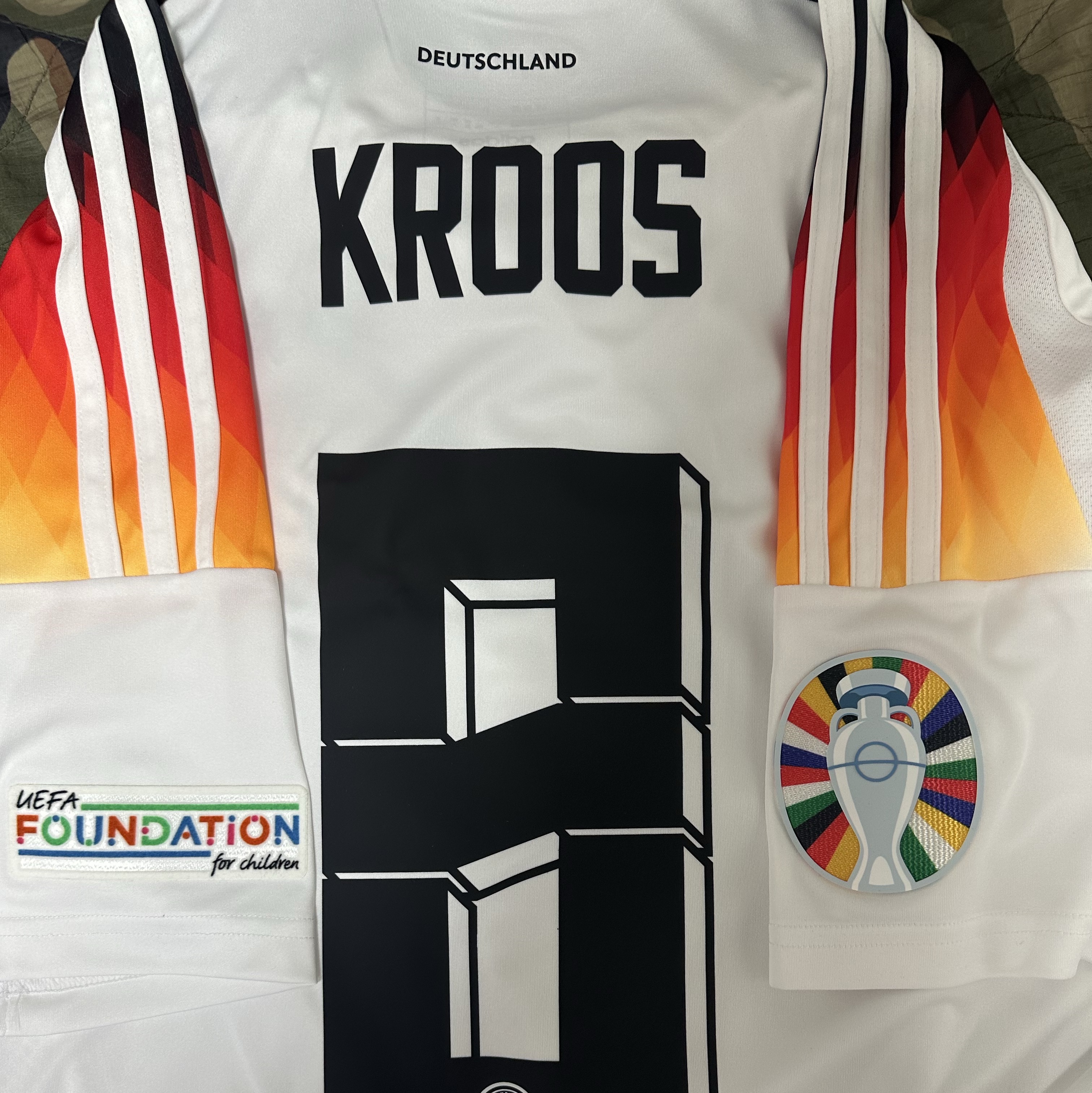 Adidas Germany 2024 Home Jersey White (Non Marking Ver.) - KR Sizing 착용 스타일