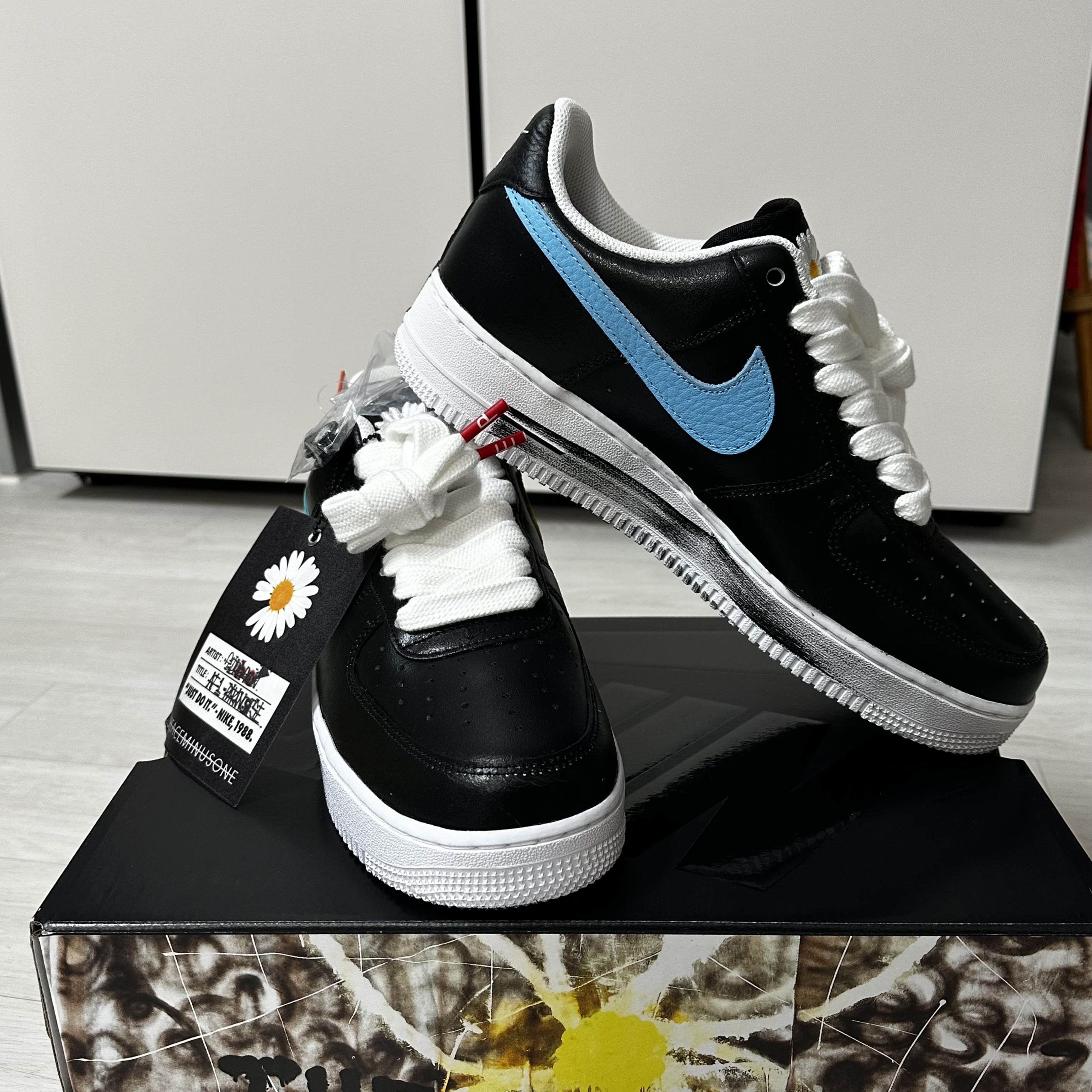 Nike x Peaceminusone Air Force 1 Low Para-Noise 3.0 Black and Multicolor 착용 스타일 - 1
