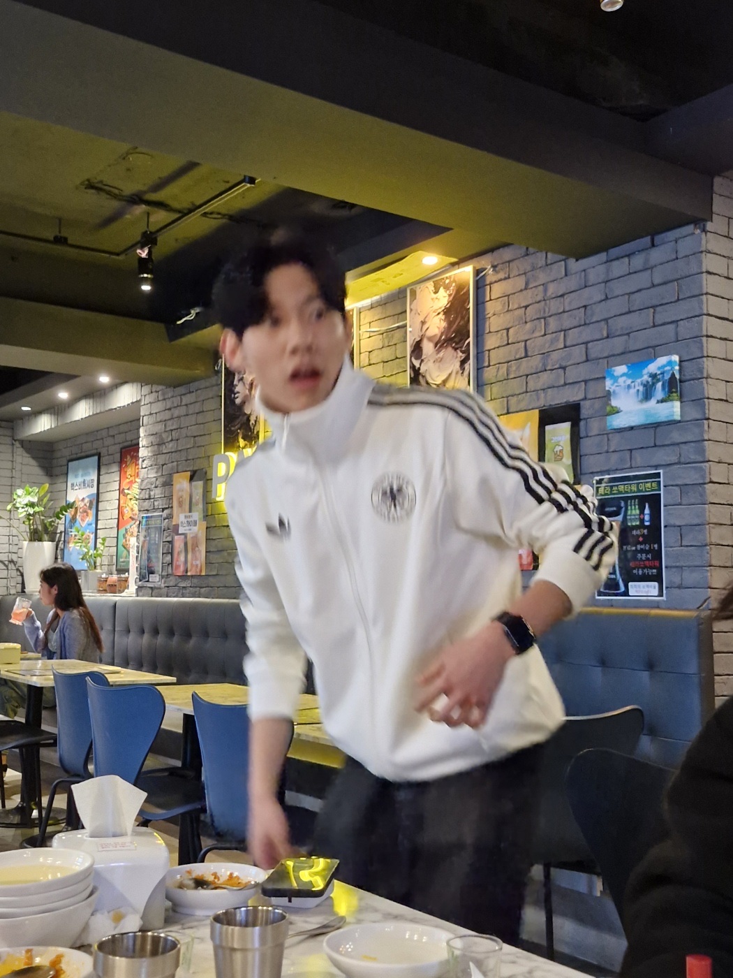 Adidas German Beckenbauer Track Top Off White - KR Sizing 착용 스타일 - 3