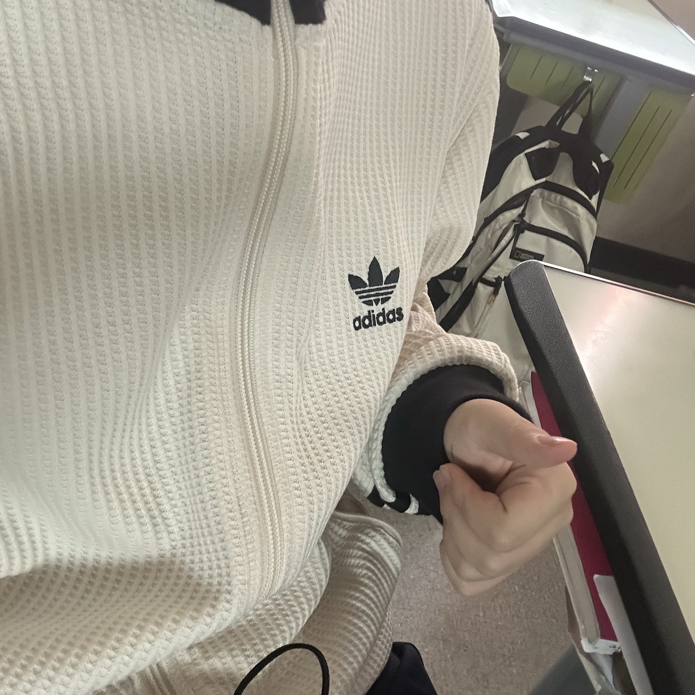 Adidas Waffle Beckenbauer Track Top Wonder White - KR Sizing 착용 스타일