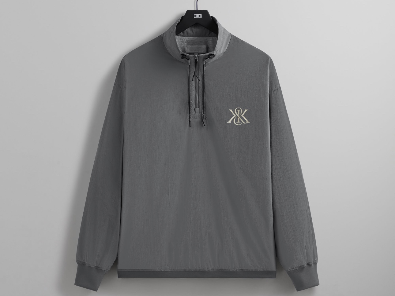 Kith Paper Nylon Ryder Quarter Zip Island, Kith Paper Nylon Ryder Quarter Zip Black 착용 스타일 - 10