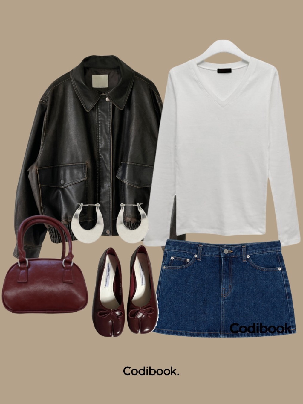 Jil Sander Small Drawstring Crossbody Brown, (W) Celine Cropped Jacket With Pure Collar in Soft Lambskin Optic White 착용 스타일 - 4