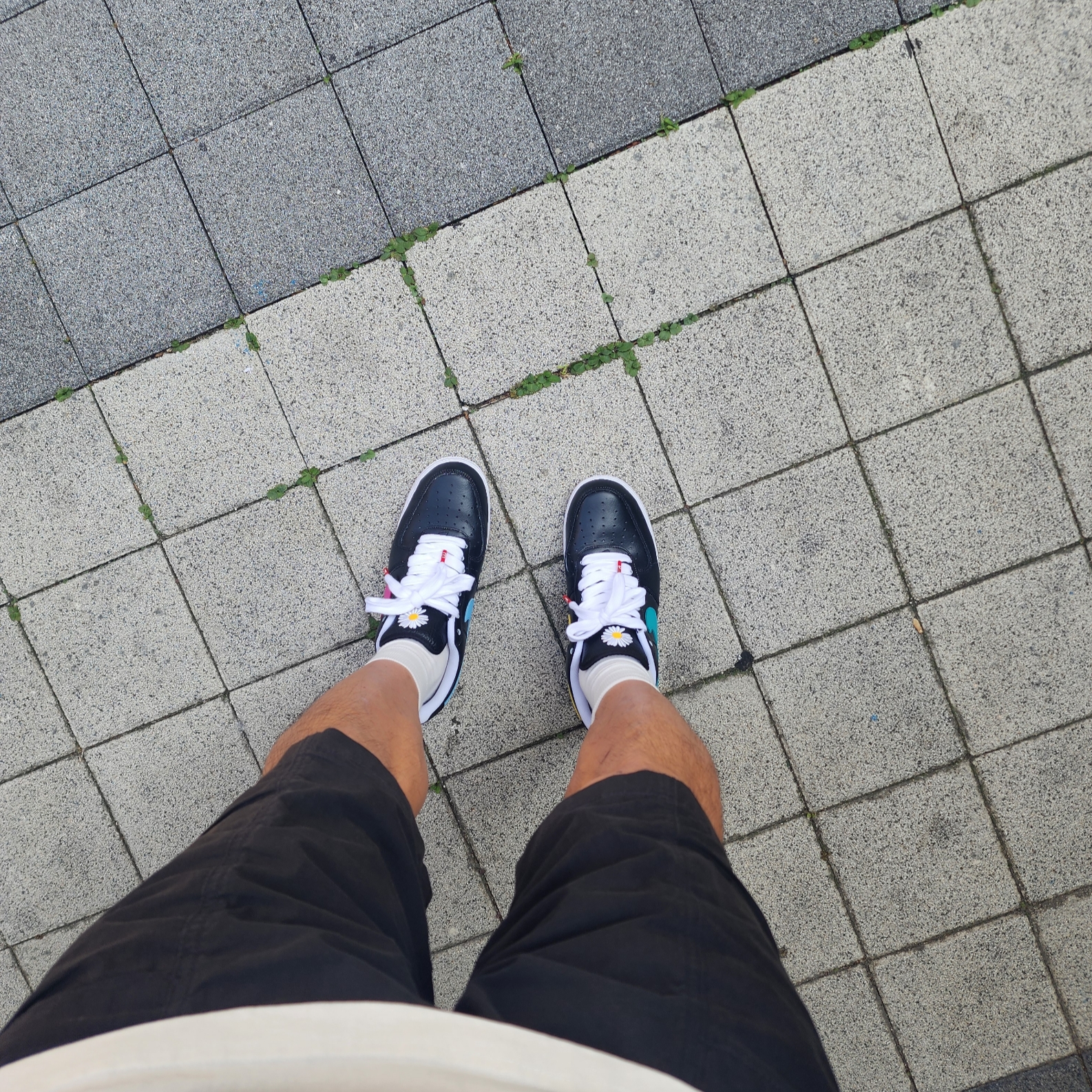 Nike x Peaceminusone Air Force 1 Low Para-Noise 3.0 Black and Multicolor 착용 스타일