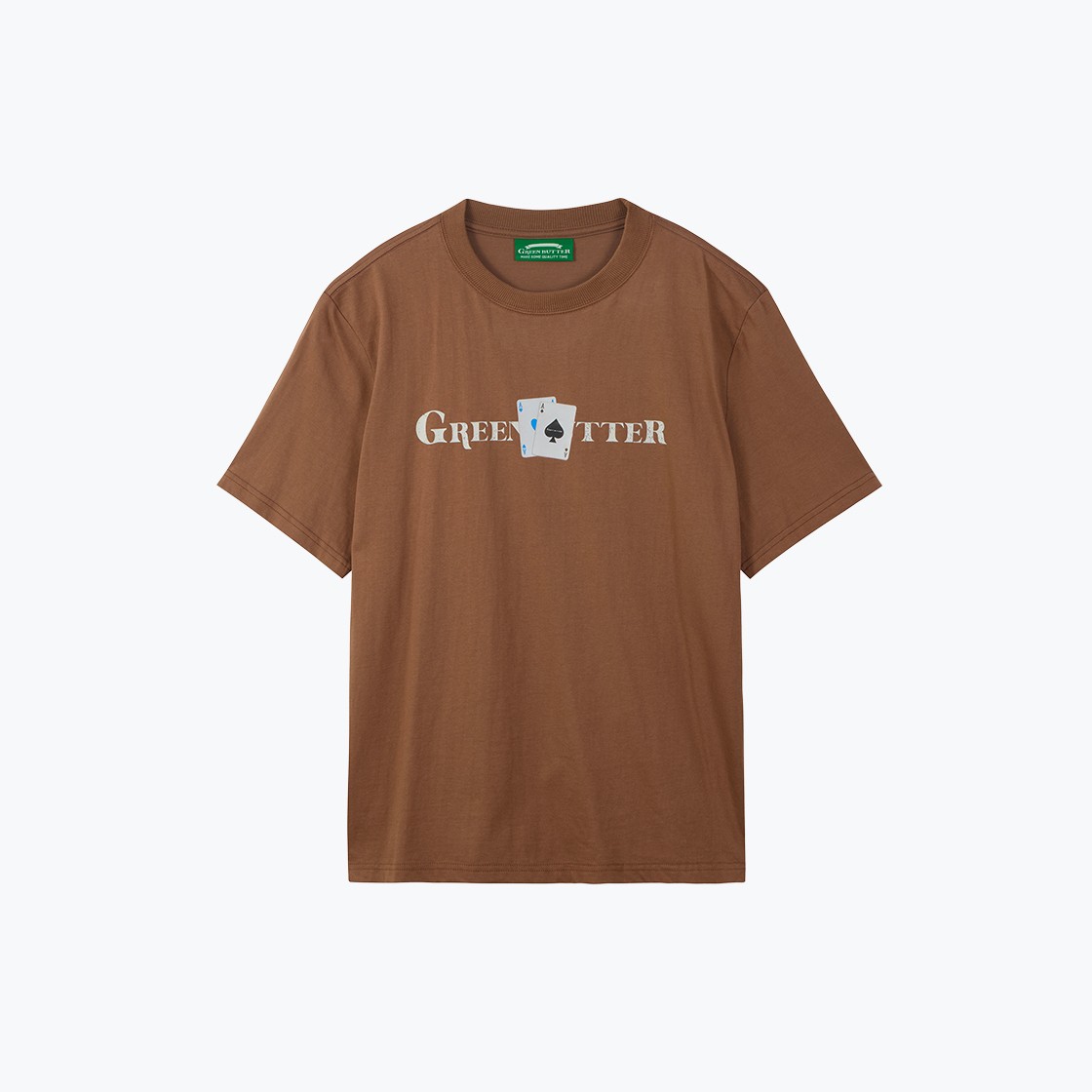 Greenbutter Oversized playing card Tee Brown 상세 이미지 1