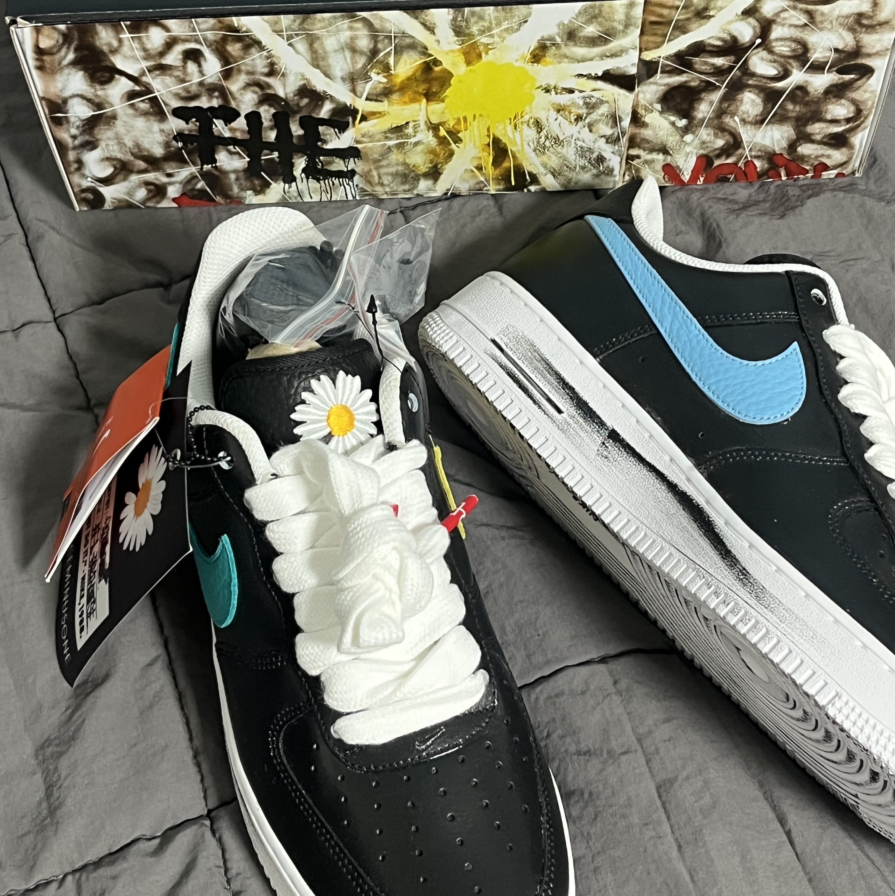 Nike x Peaceminusone Air Force 1 Low Para-Noise 3.0 Black and Multicolor 착용 스타일 - 1