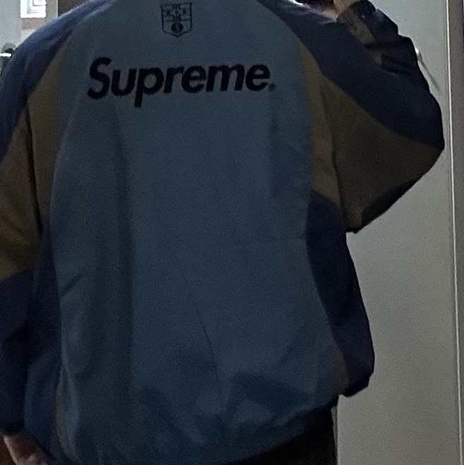 Supreme S Logo Track Jacket Navy - 24FW 착용 스타일