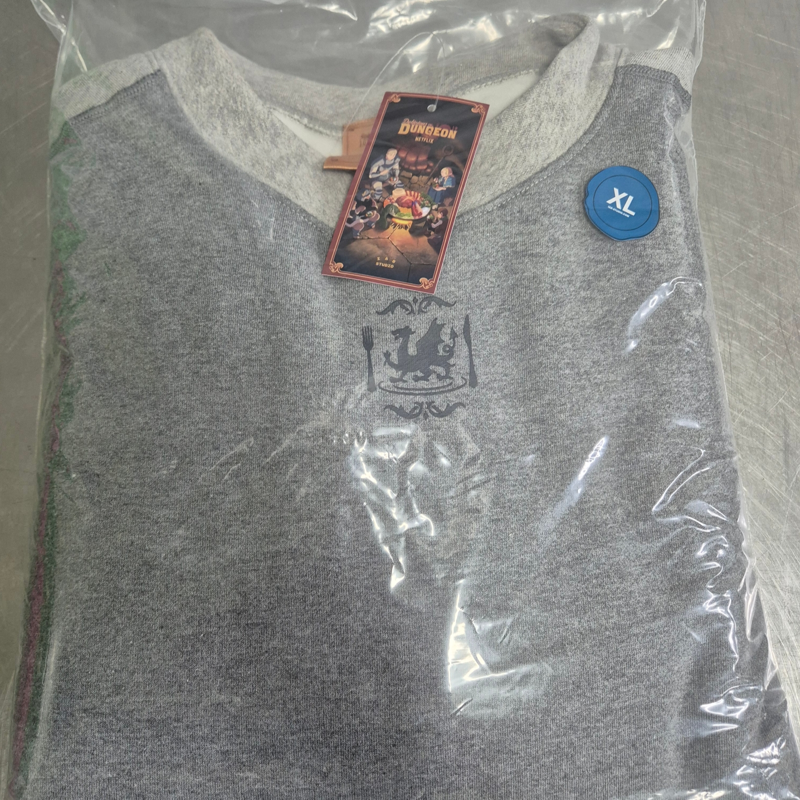 IAB Studio x Delicious in Dungeon Laios Sweatshirt Gray 착용 스타일