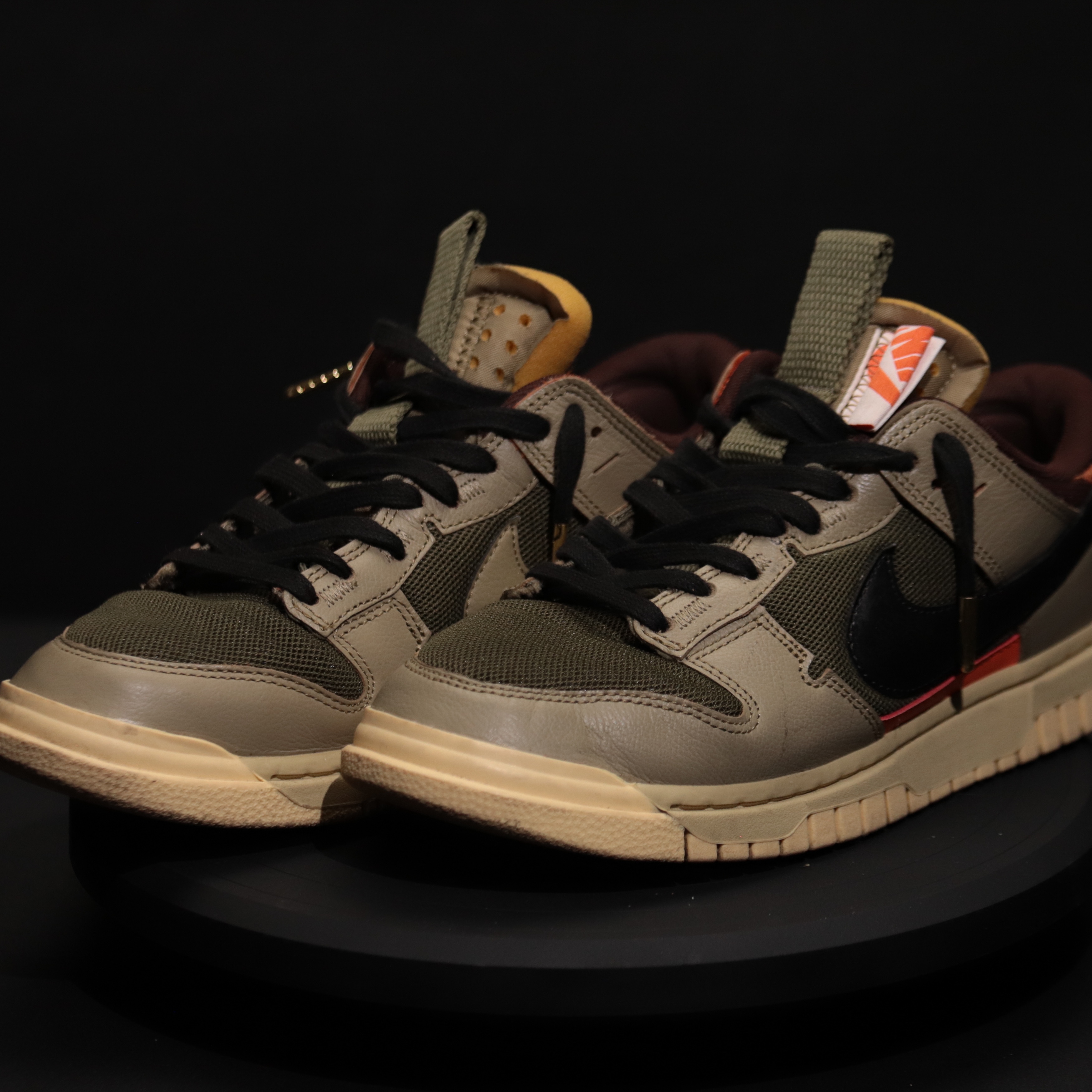 Jordan 1 x Union Retro High Black Toe, Nike Air Dunk Jumbo Medium Olive 착용 스타일 - 5