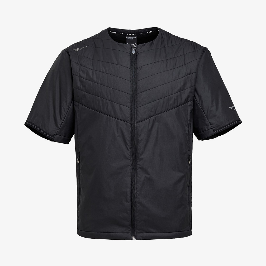 PRO-SPECS Short Sleeve Padded Cover-Up 2.0 Running Jacket Black 상세 이미지 1