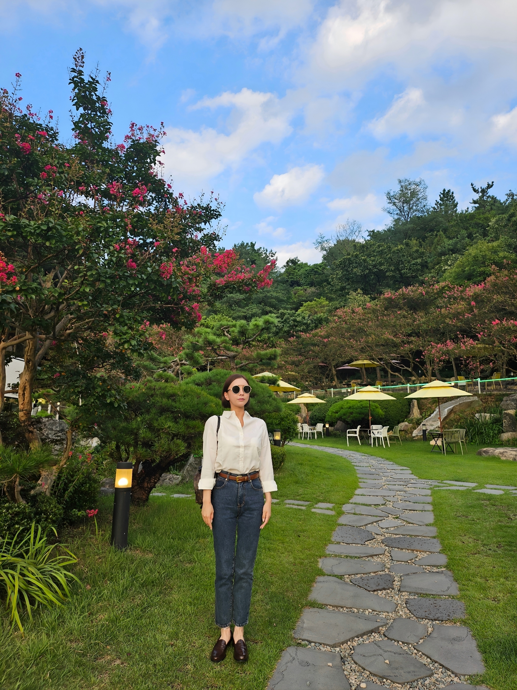 Haruta HS-4514 Penny Loafer Brown 착용 스타일 - 1