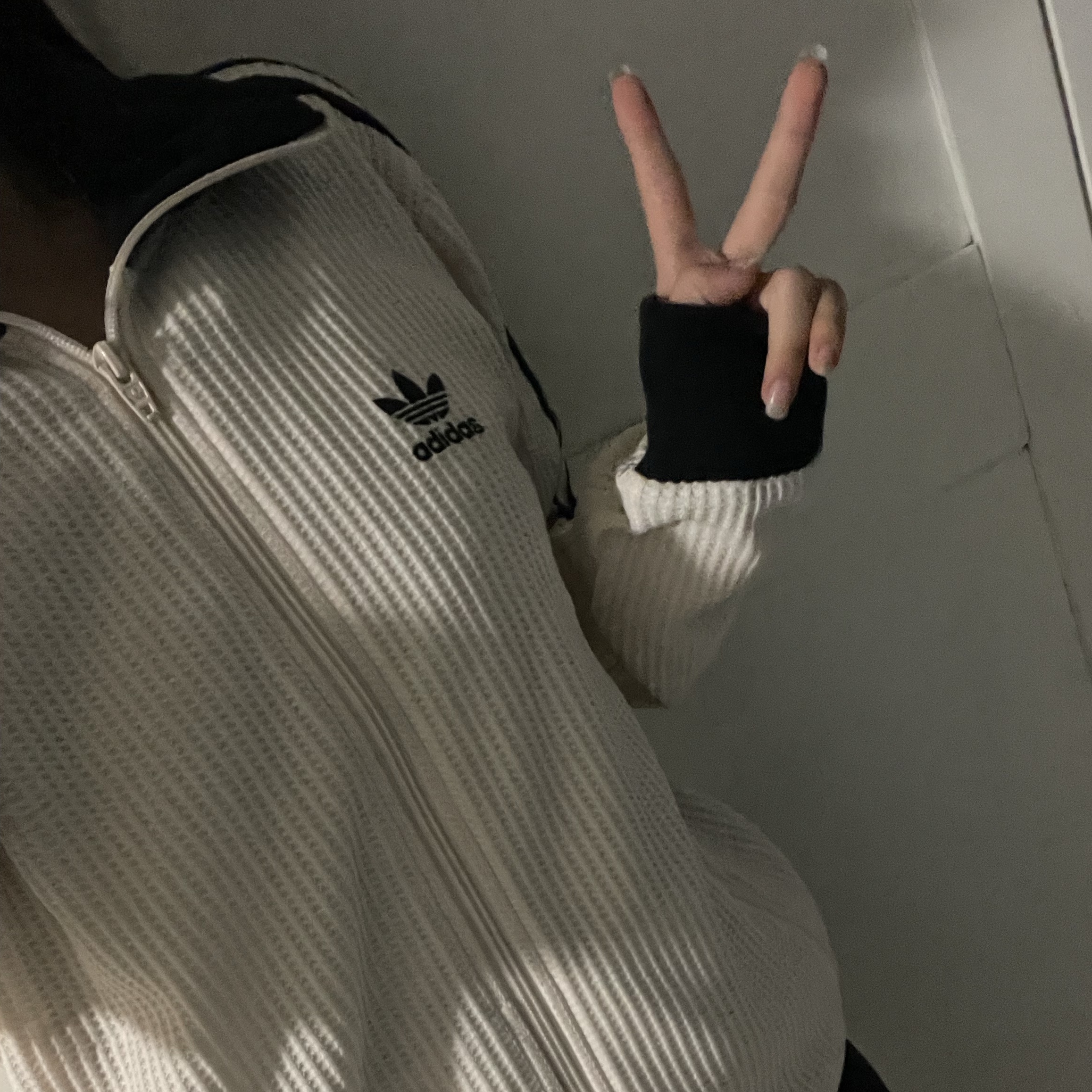 Adidas Waffle Beckenbauer Track Top Wonder White - KR Sizing 착용 스타일