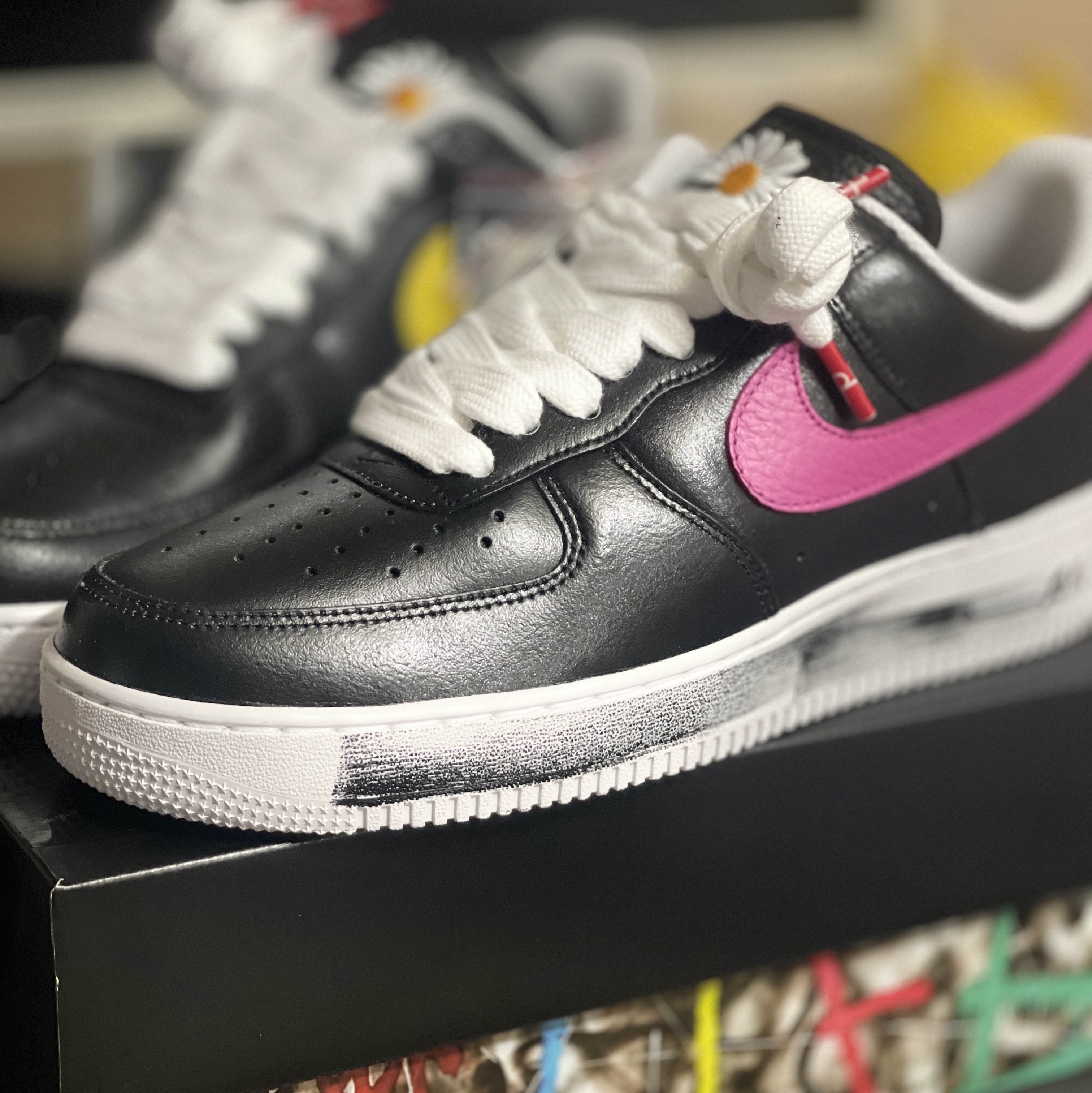 Nike x Peaceminusone Air Force 1 Low Para-Noise 3.0 Black and Multicolor 착용 스타일 - 2