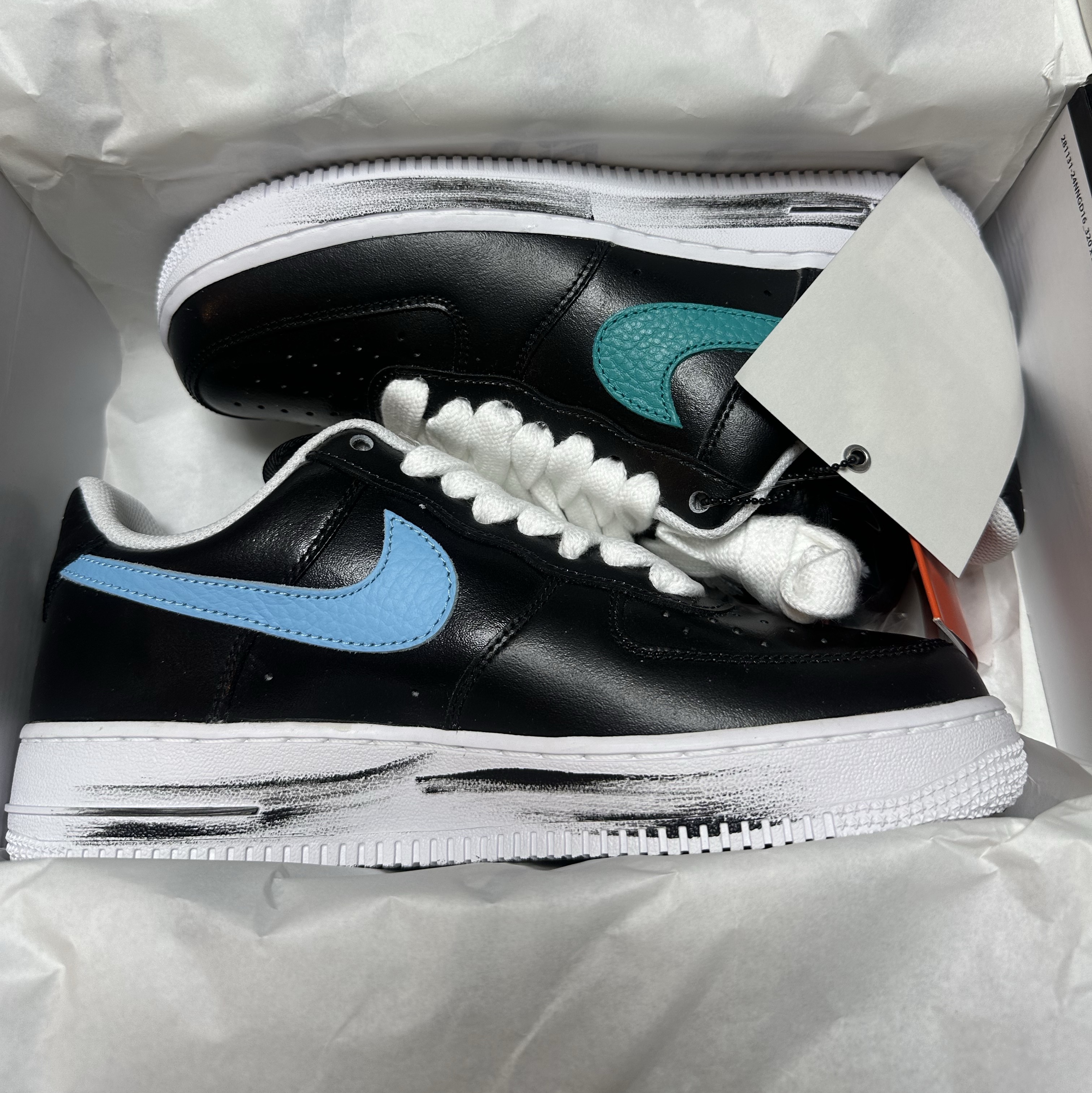 Nike x Peaceminusone Air Force 1 Low Para-Noise 3.0 Black and Multicolor 착용 스타일 - 2