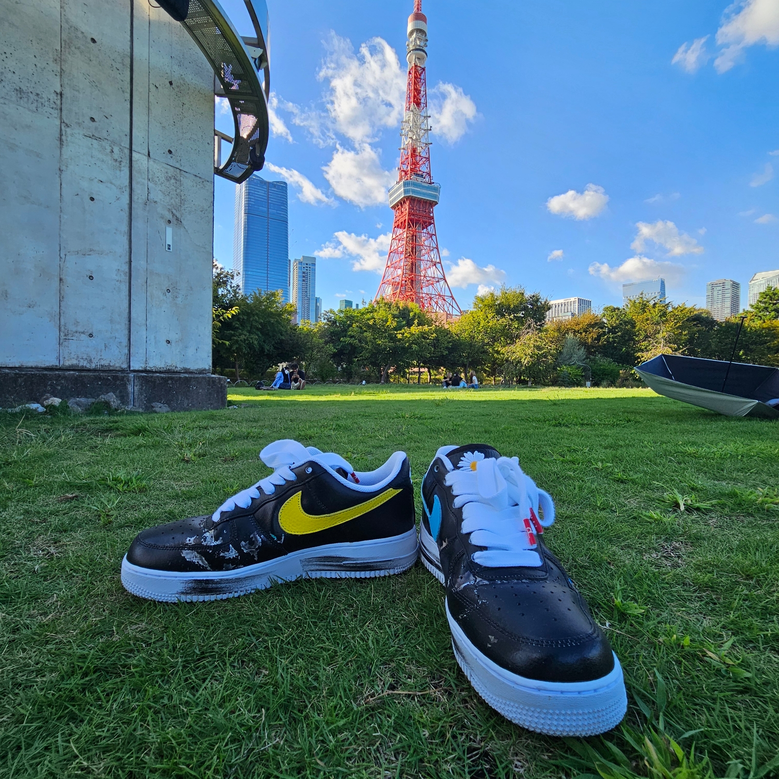 Nike x Peaceminusone Air Force 1 Low Para-Noise 3.0 Black and Multicolor 착용 스타일 - 1