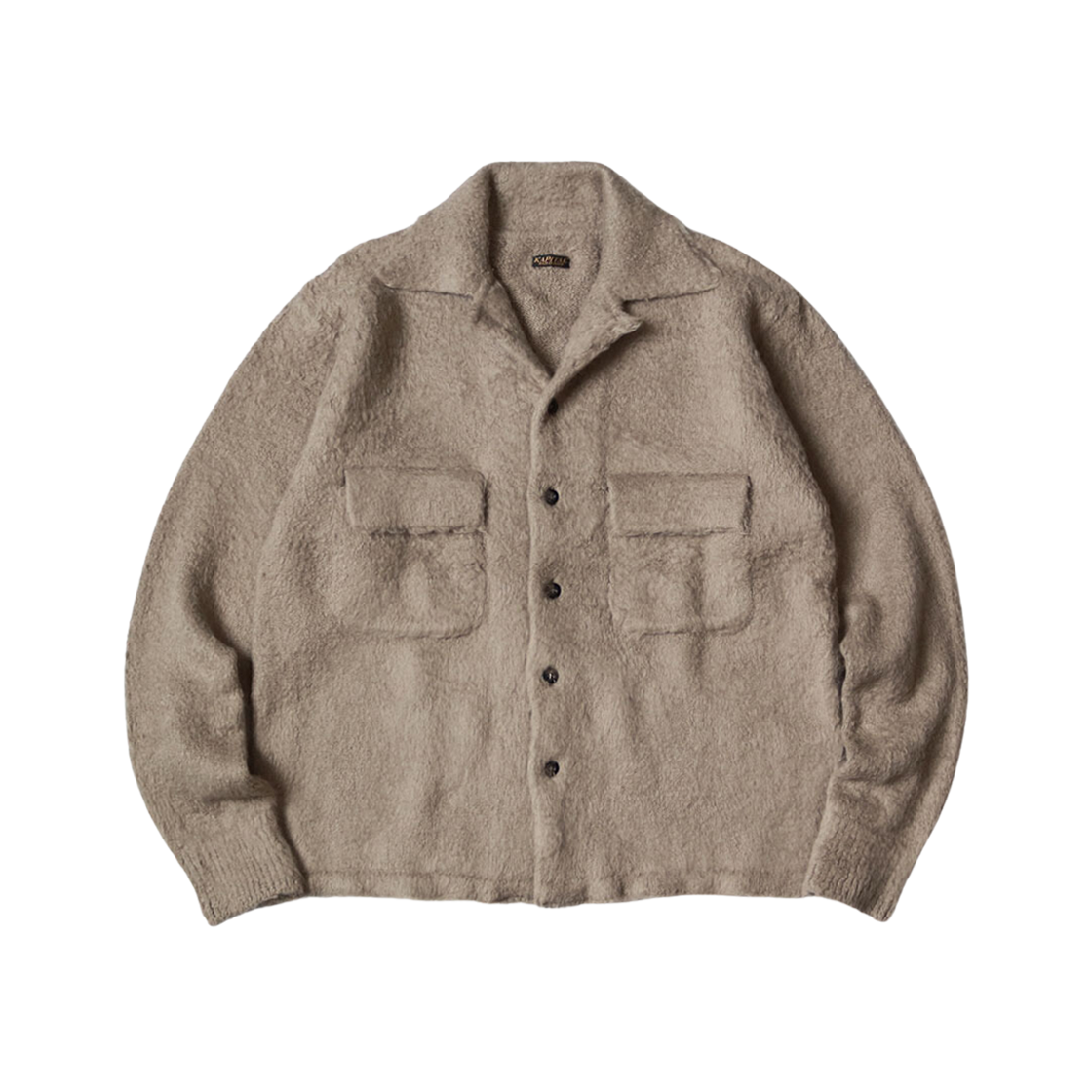 Kapital 7G Shaggy Knit Board Shirt Beige Khaki 상세 이미지 1