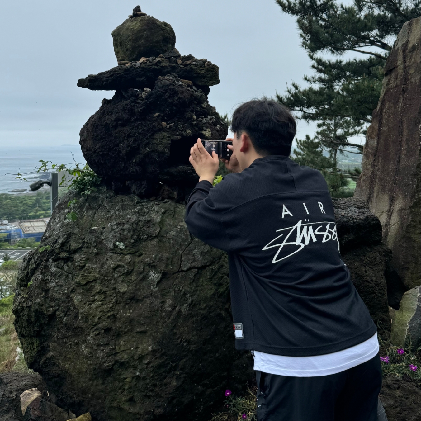 Nike x Stussy Long Sleeve Top Black (FJ9164-010) 착용 스타일