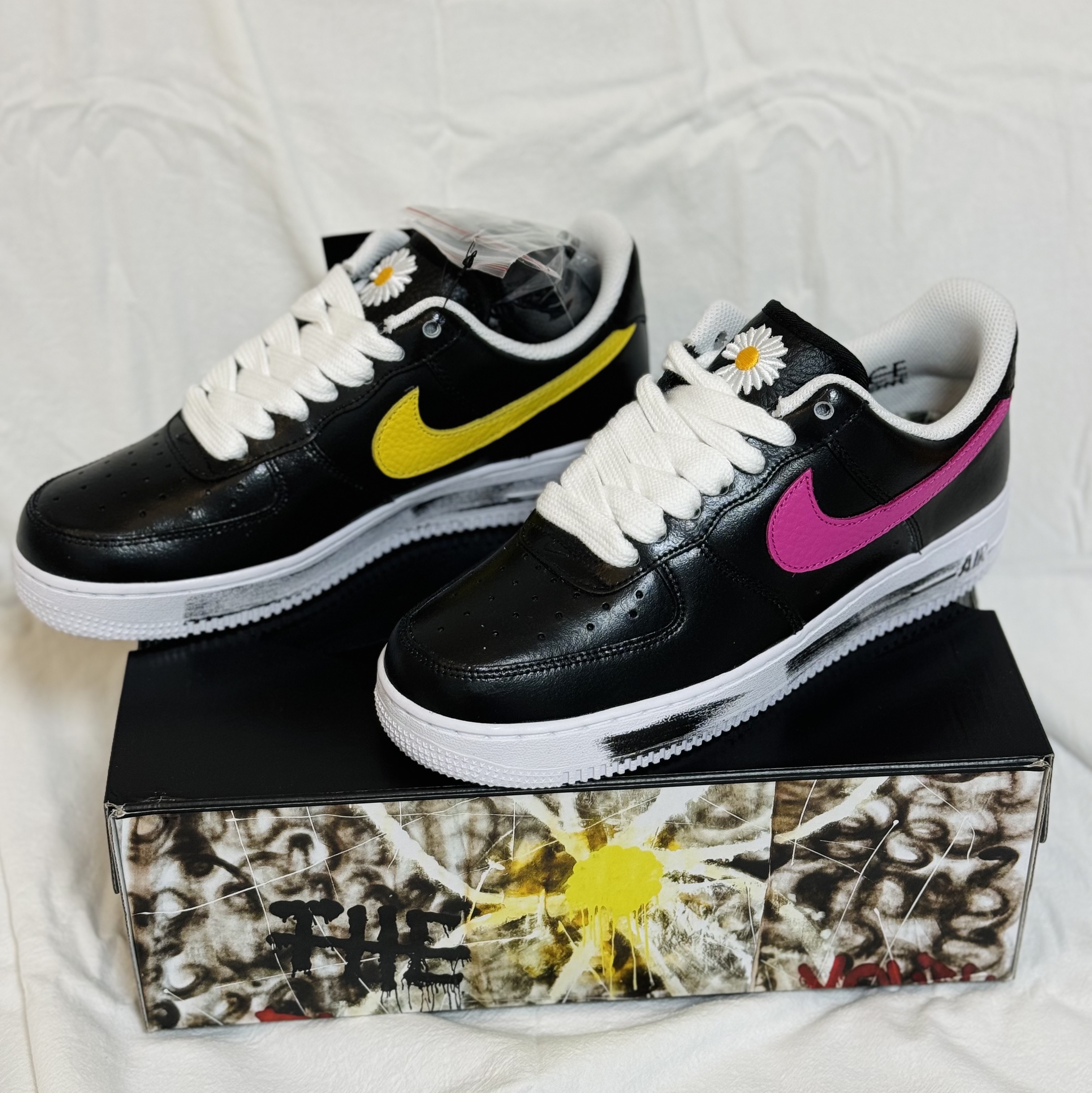 Nike x Peaceminusone Air Force 1 Low Para-Noise 3.0 Black and Multicolor 착용 스타일 - 1