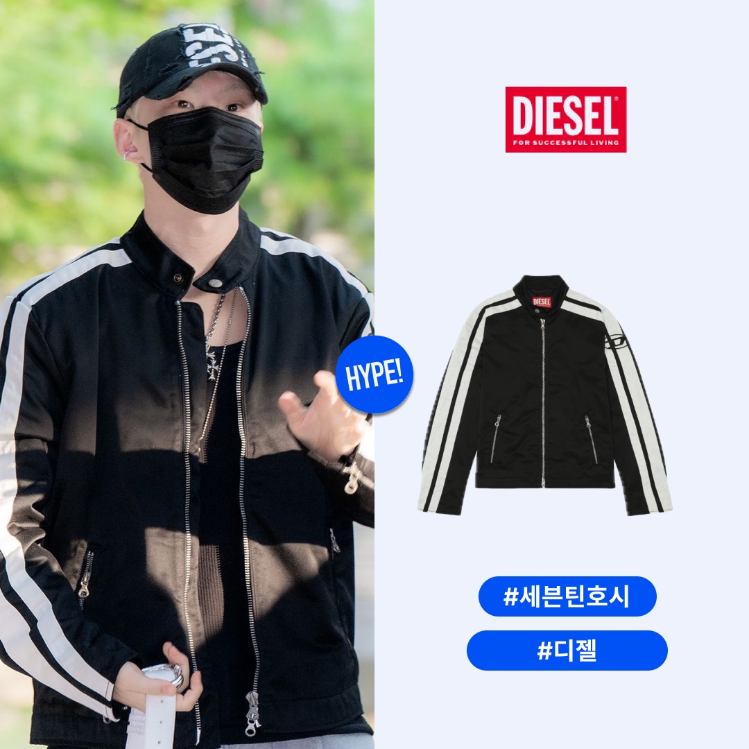 Diesel J-Beck Biker Jacket Black 착용 스타일 - 1
