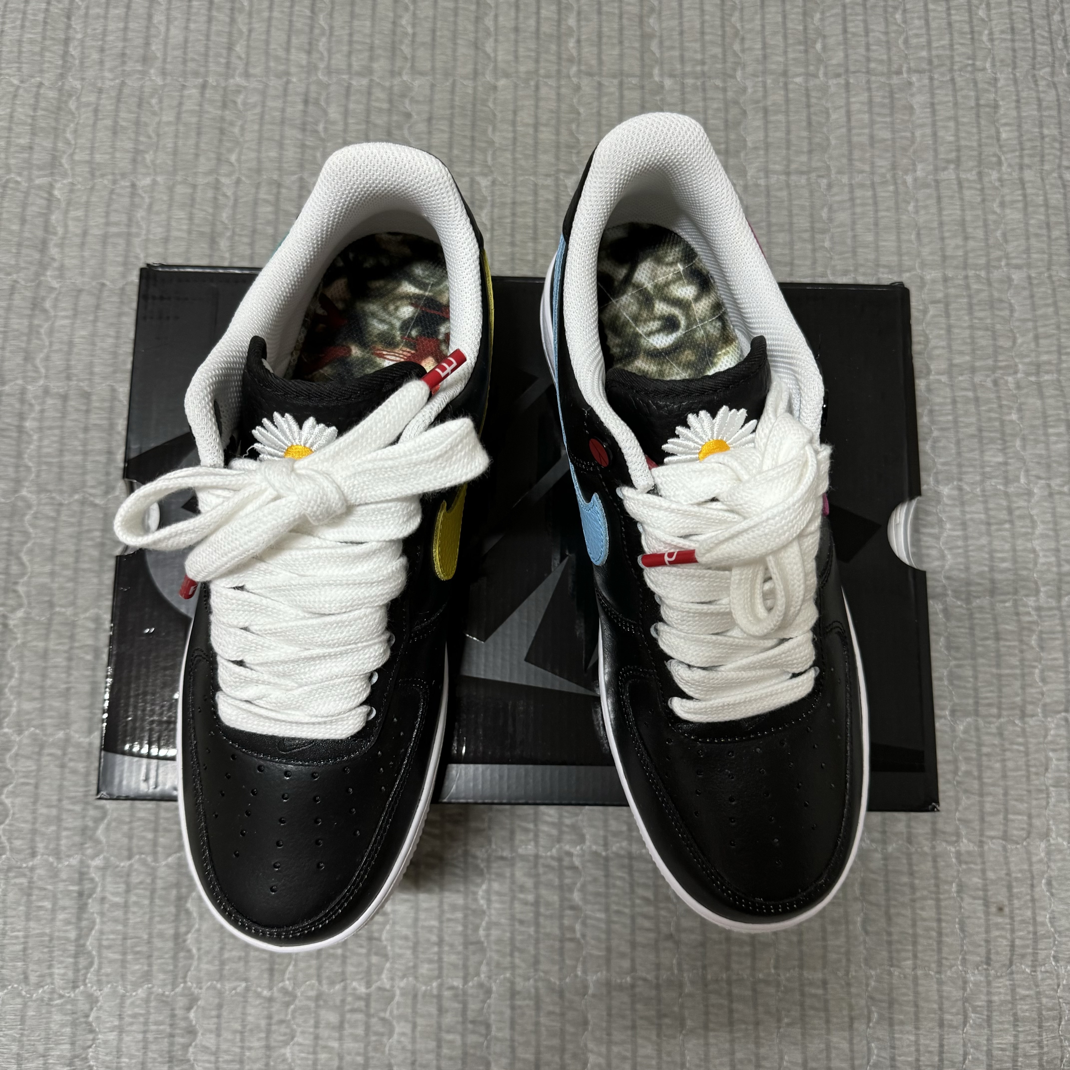 Nike x Peaceminusone Air Force 1 Low Para-Noise 3.0 Black and Multicolor 착용 스타일 - 2