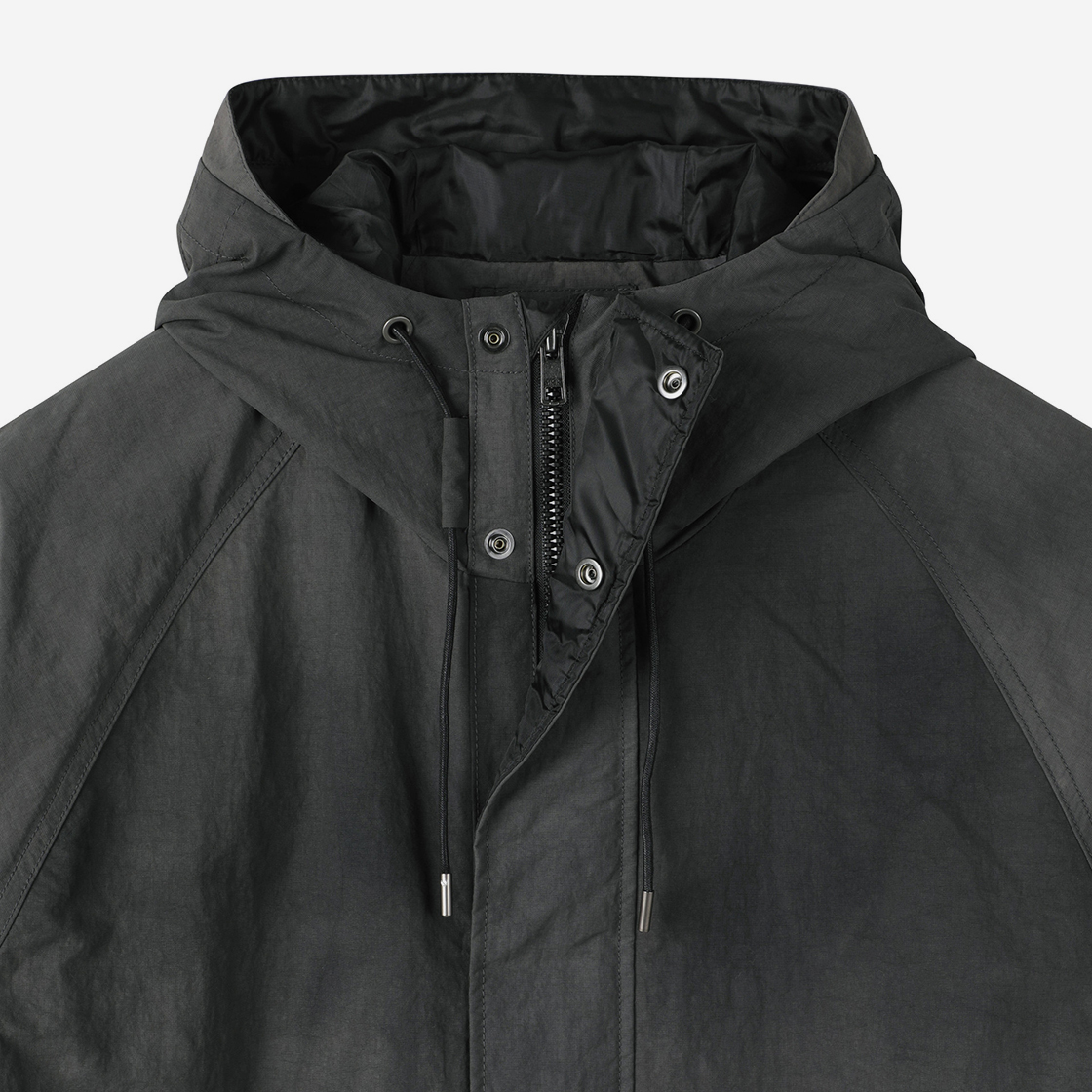 커스텀멜로우 다이드 패브릭 후드 자켓 다크 그레이(Customellow Dyed Fabric Hood Jacket Dark Gray) - 3