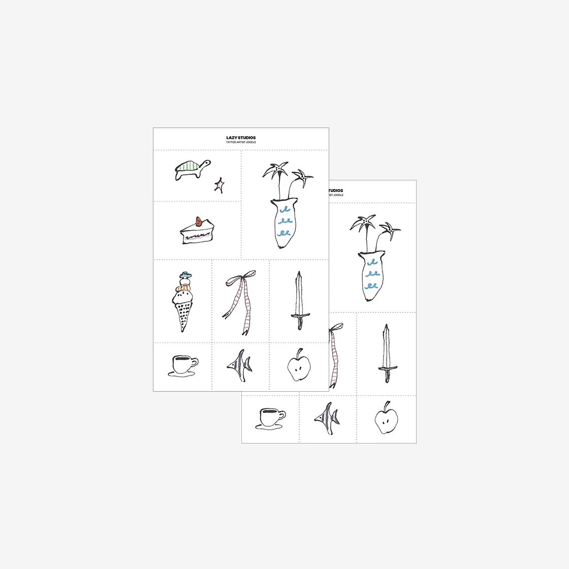 레이지스튜디오 주들 02 템포러리 타투 2P | LAZY STUDIOS | KREAM Lazy Studios Joodle 02 Temporary Tattoo 2P