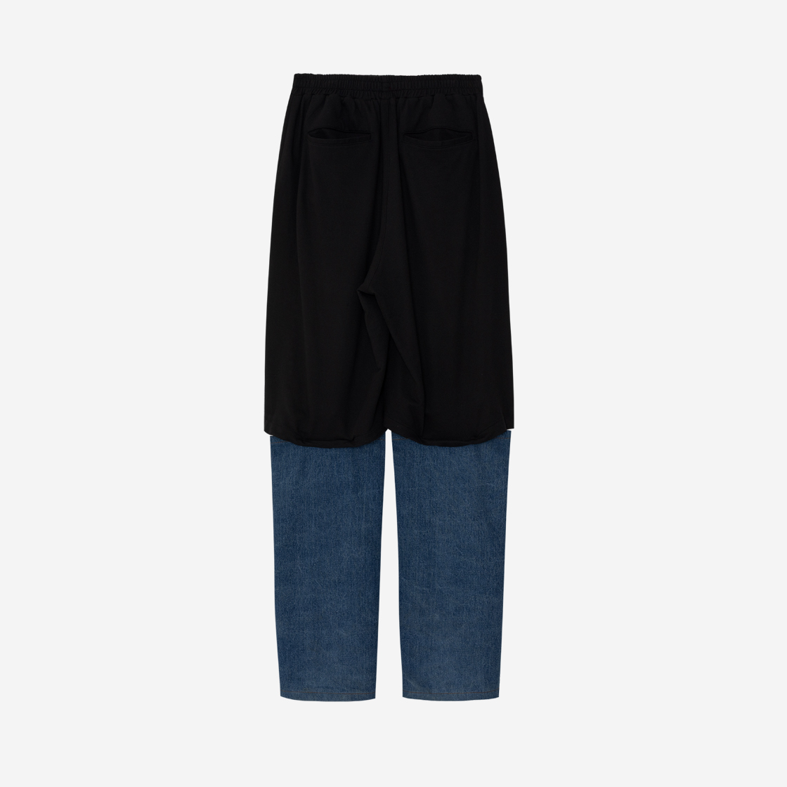 에크라손 하프 데님 스웻팬츠(Ecrzn Half Denim Sweat Pants) - 2