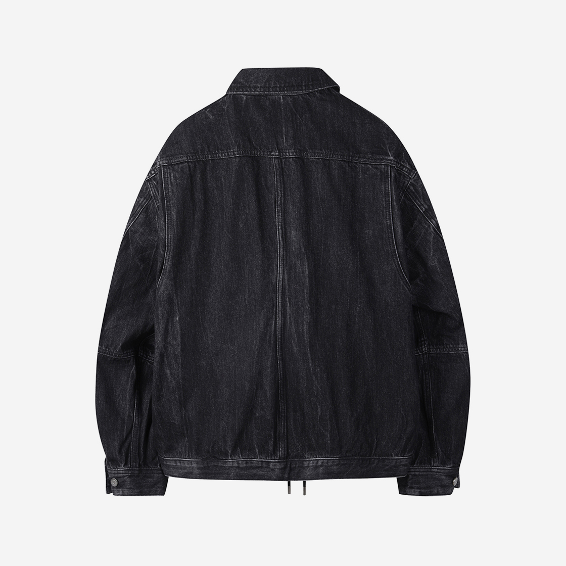 커스텀멜로우 오버사이즈 핏 데님 자켓 블랙(Customellow Oversized Fit Denim Jacket Black) - 2