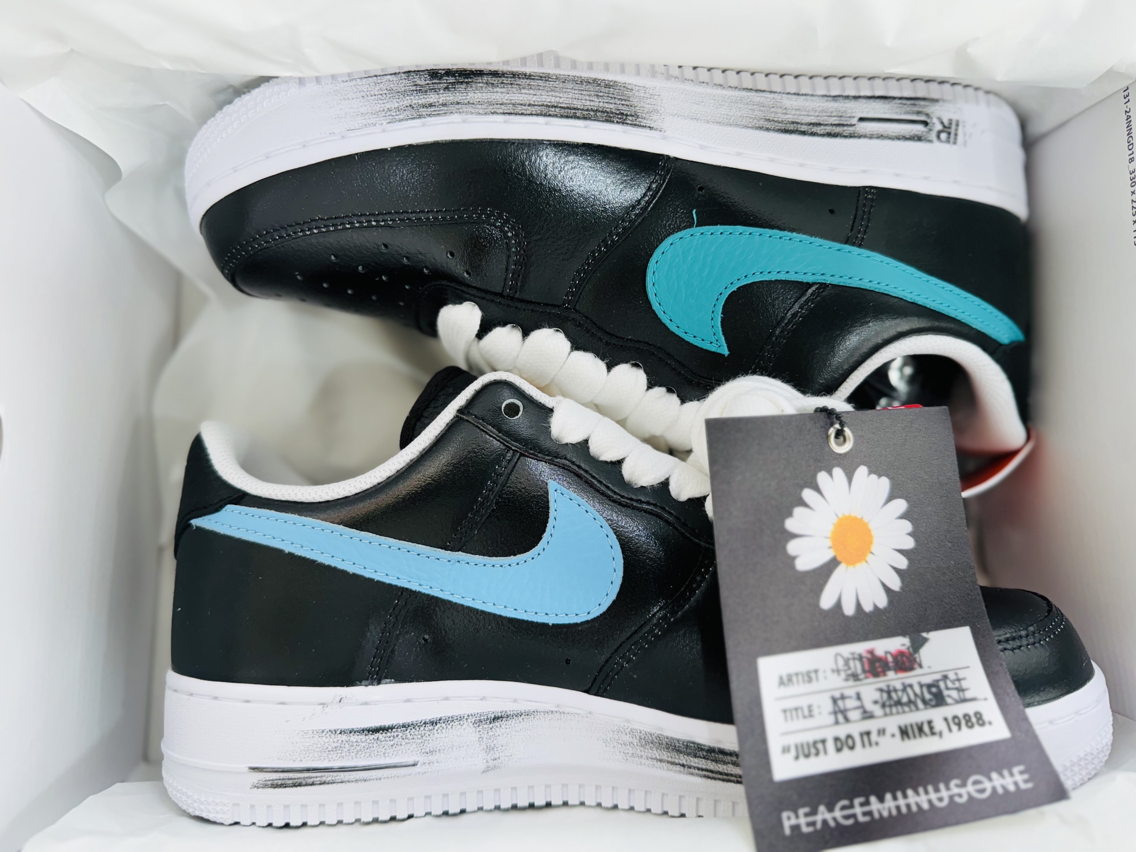 Nike x Peaceminusone Air Force 1 Low Para-Noise 3.0 Black and Multicolor 착용 스타일
