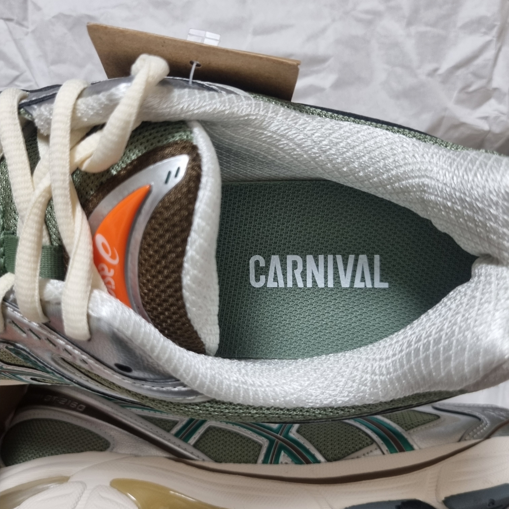 Asics x Carnival GT-2160 Lichen Green Jewel Green 착용 스타일 - 3