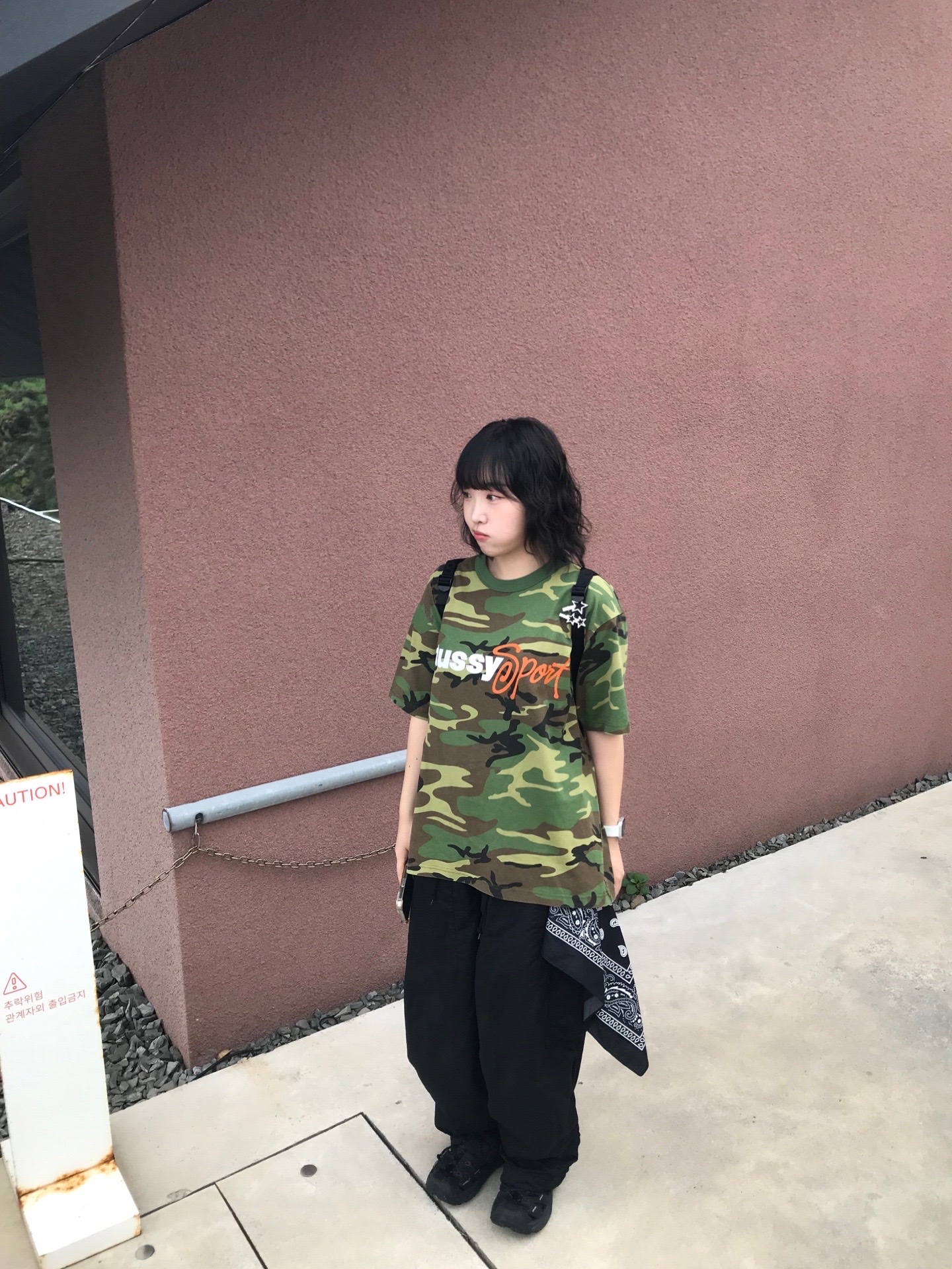 Stussy Sport Script T-Shirt Camo, BAPE Baby Milo Mini Fur Backpack Brown 착용 스타일