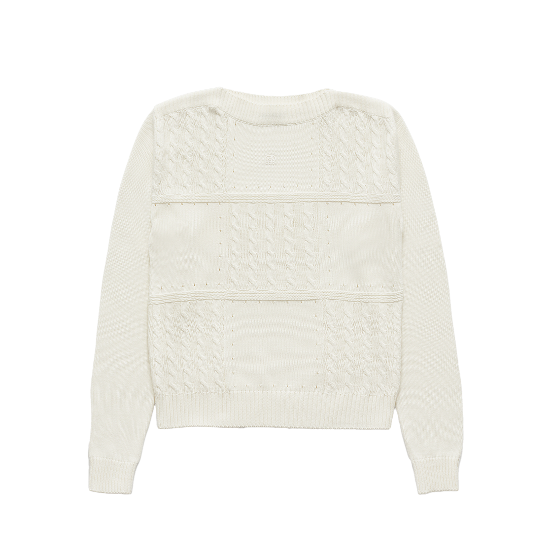 FARVEN Sam Grid Cable Knit Ivory 상세 이미지 1