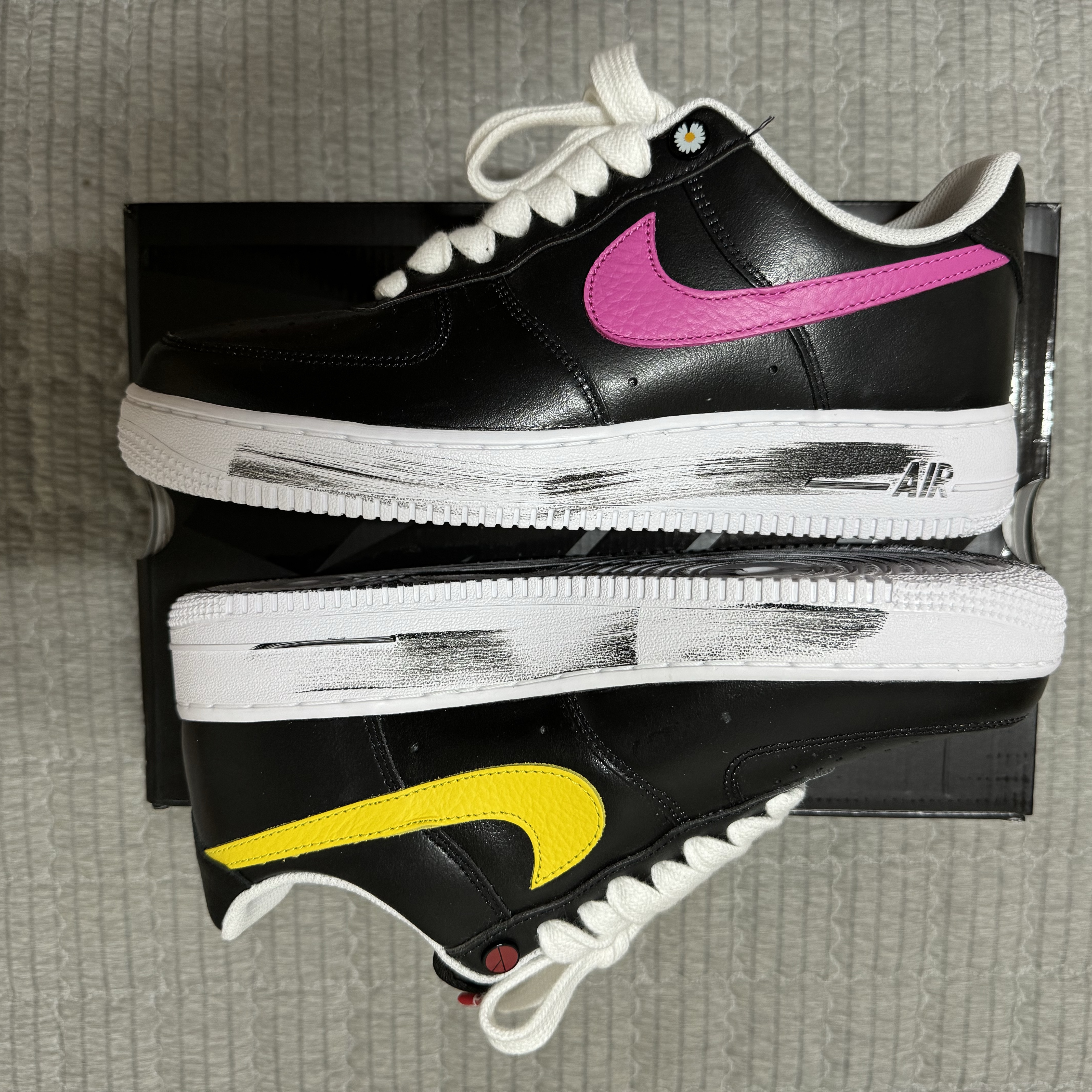 Nike x Peaceminusone Air Force 1 Low Para-Noise 3.0 Black and Multicolor 착용 스타일 - 1