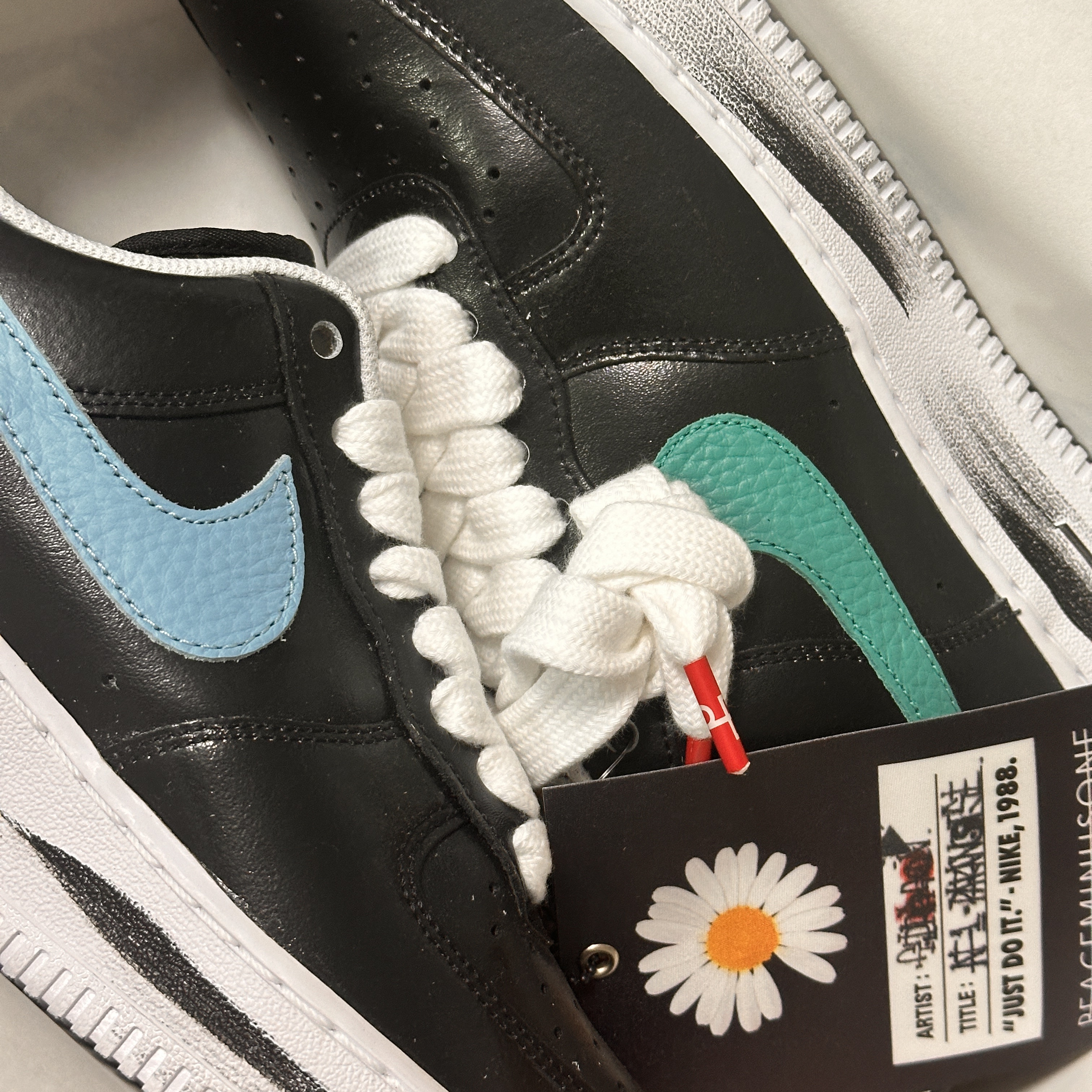 Nike x Peaceminusone Air Force 1 Low Para-Noise 3.0 Black and Multicolor 착용 스타일 - 1