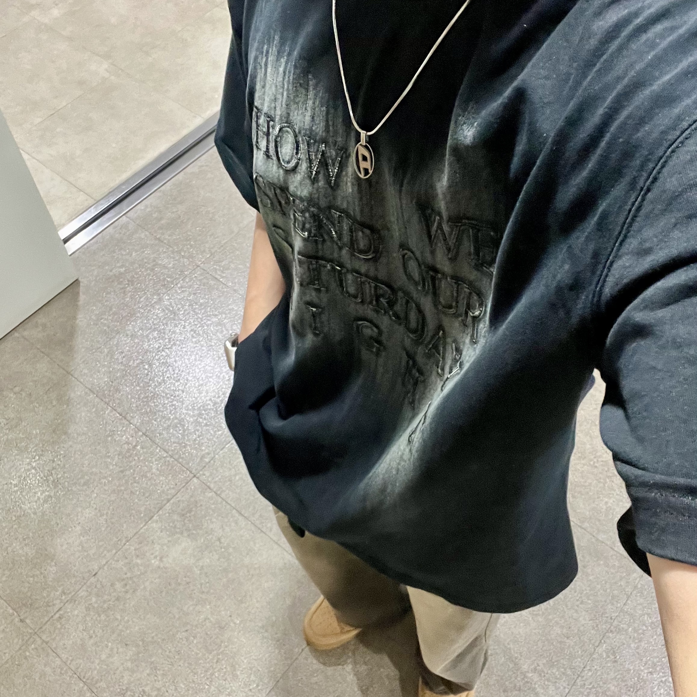 Diesel Dx1342 Stainless Steel Pendant Necklace Silver 착용 스타일 - 3